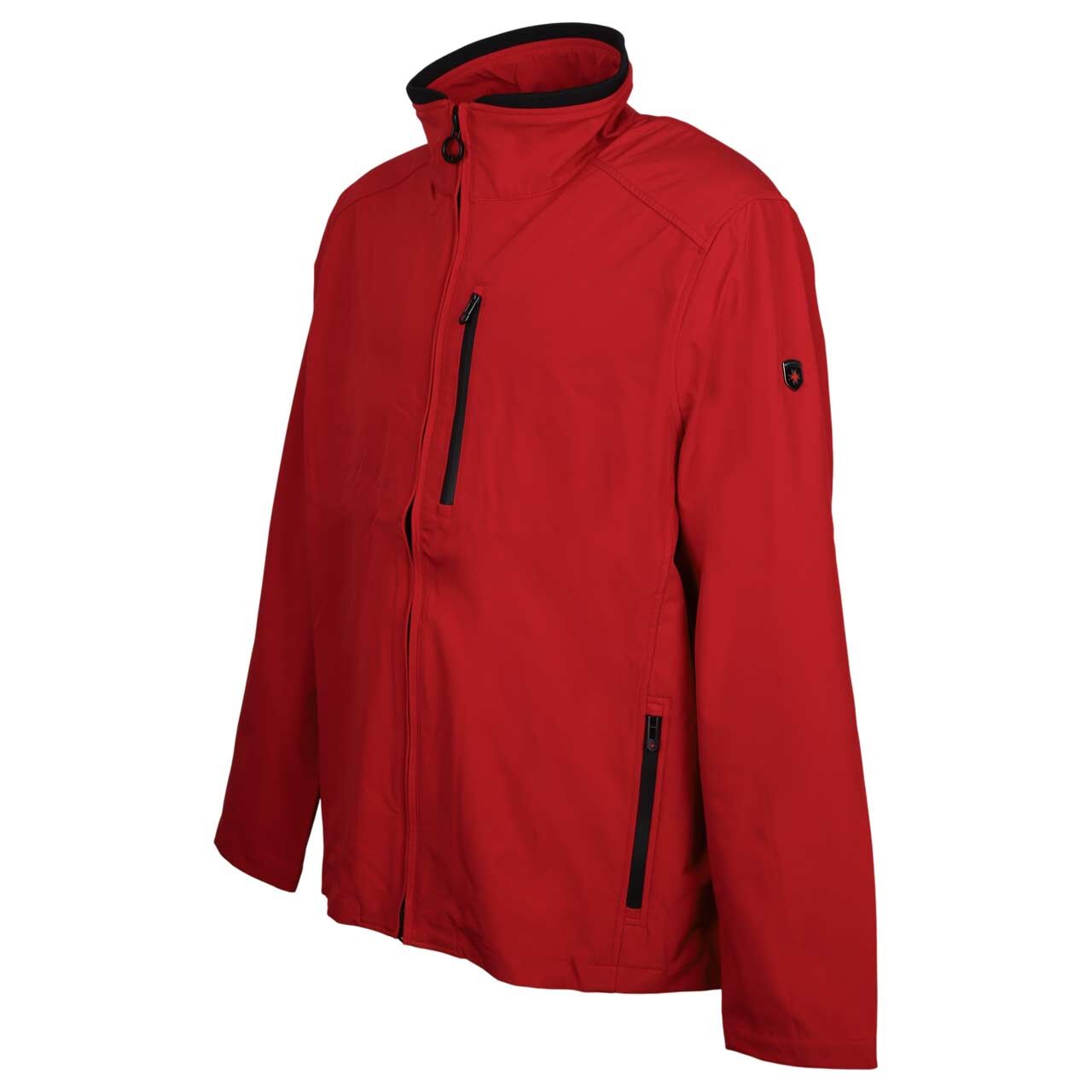 Herren Softshell Jacke Alpinus mit der Modellnummer ALUS-268 von Wellensteyn in Rot, Seitenansicht
