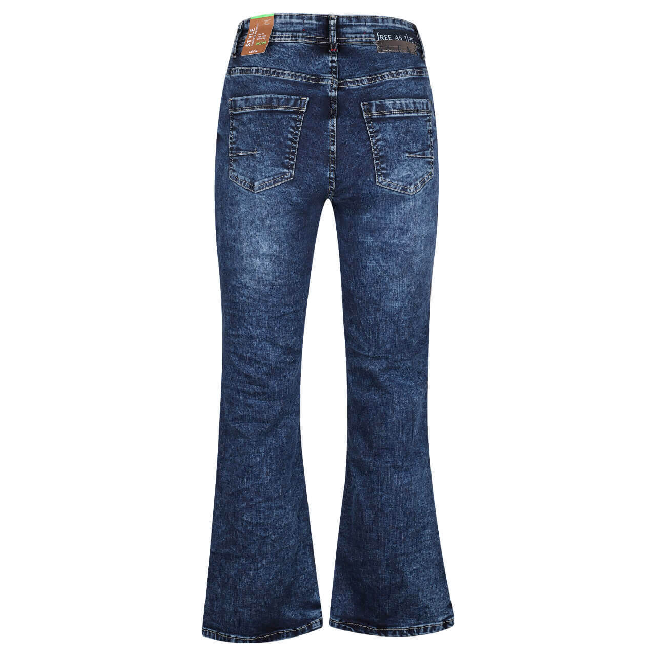 Cecil Toronto Kick Flare 7/8 Jeans mid blue