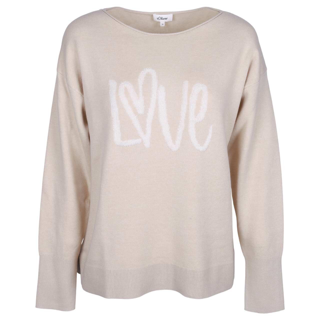 s.Oliver Damen Pullover sesame beige