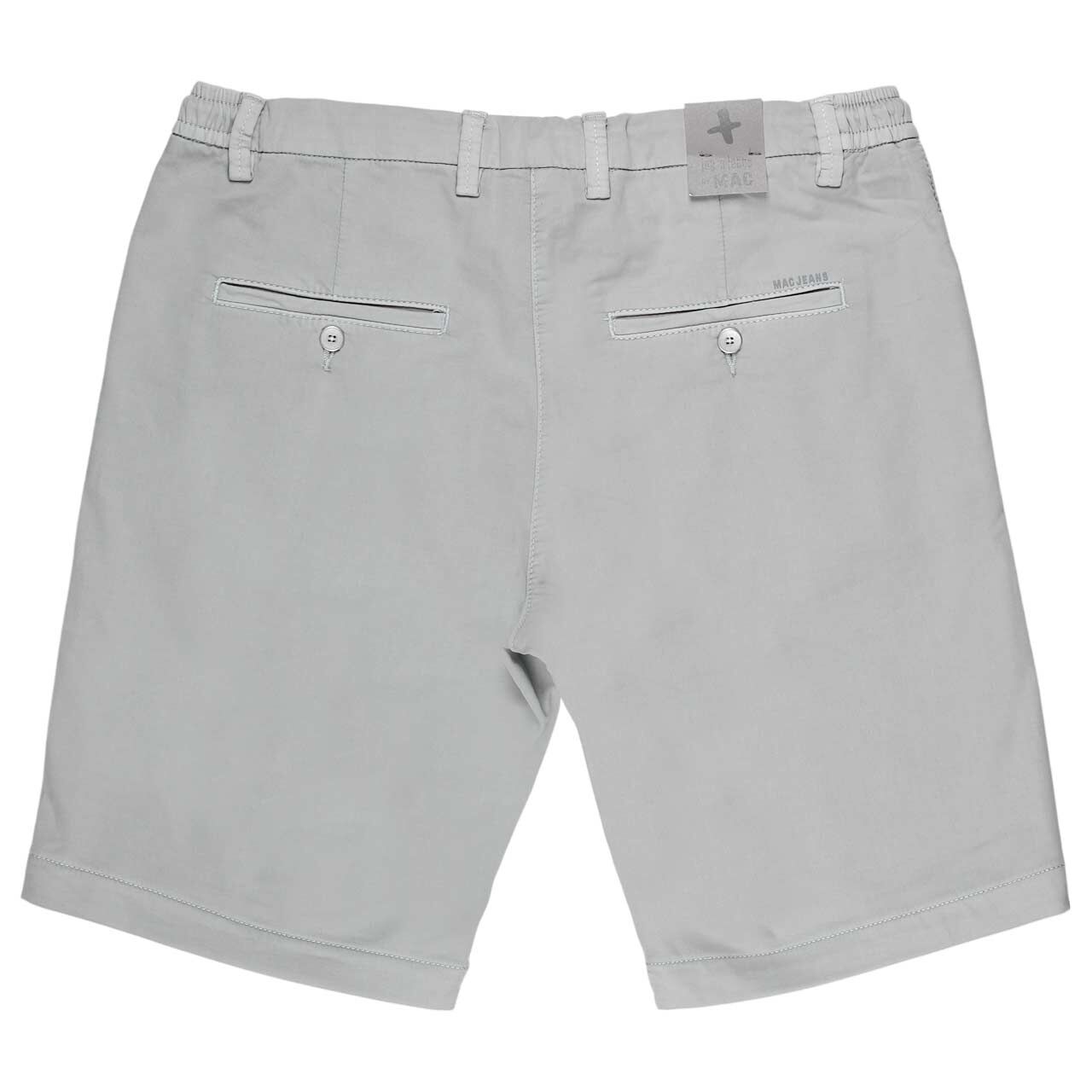 Baumwoll Bermuda Jogn Short von MAC in Grau, detaillierte Rückansicht