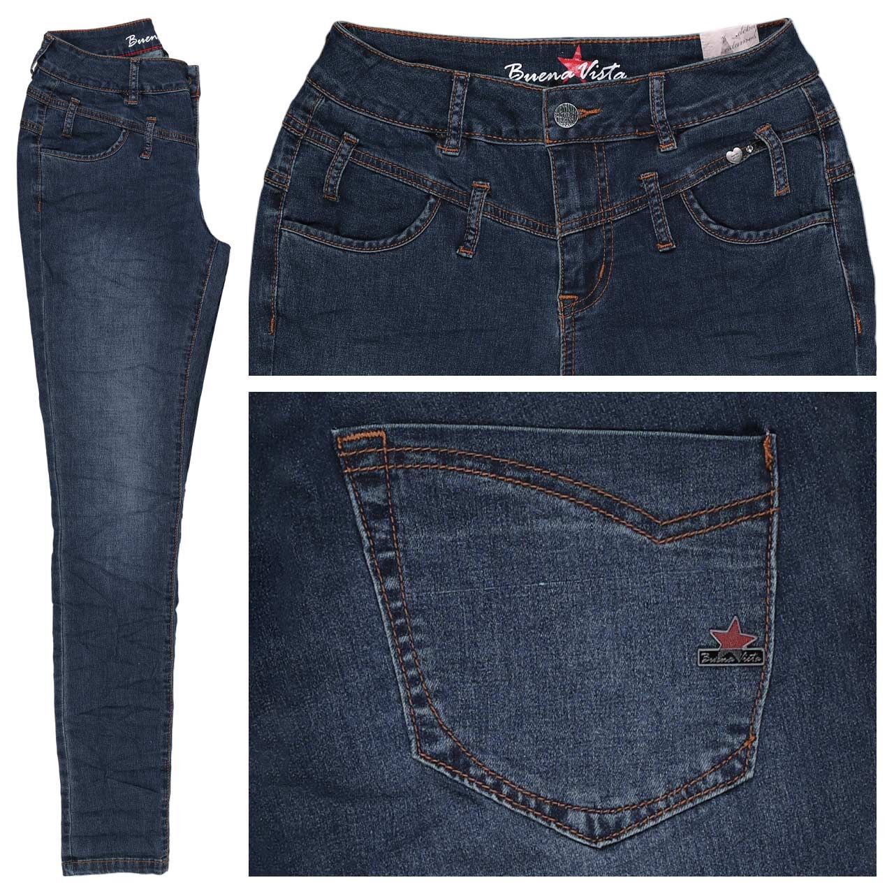 Buena Vista Florida Stretch Denim Jeans dark stone blue