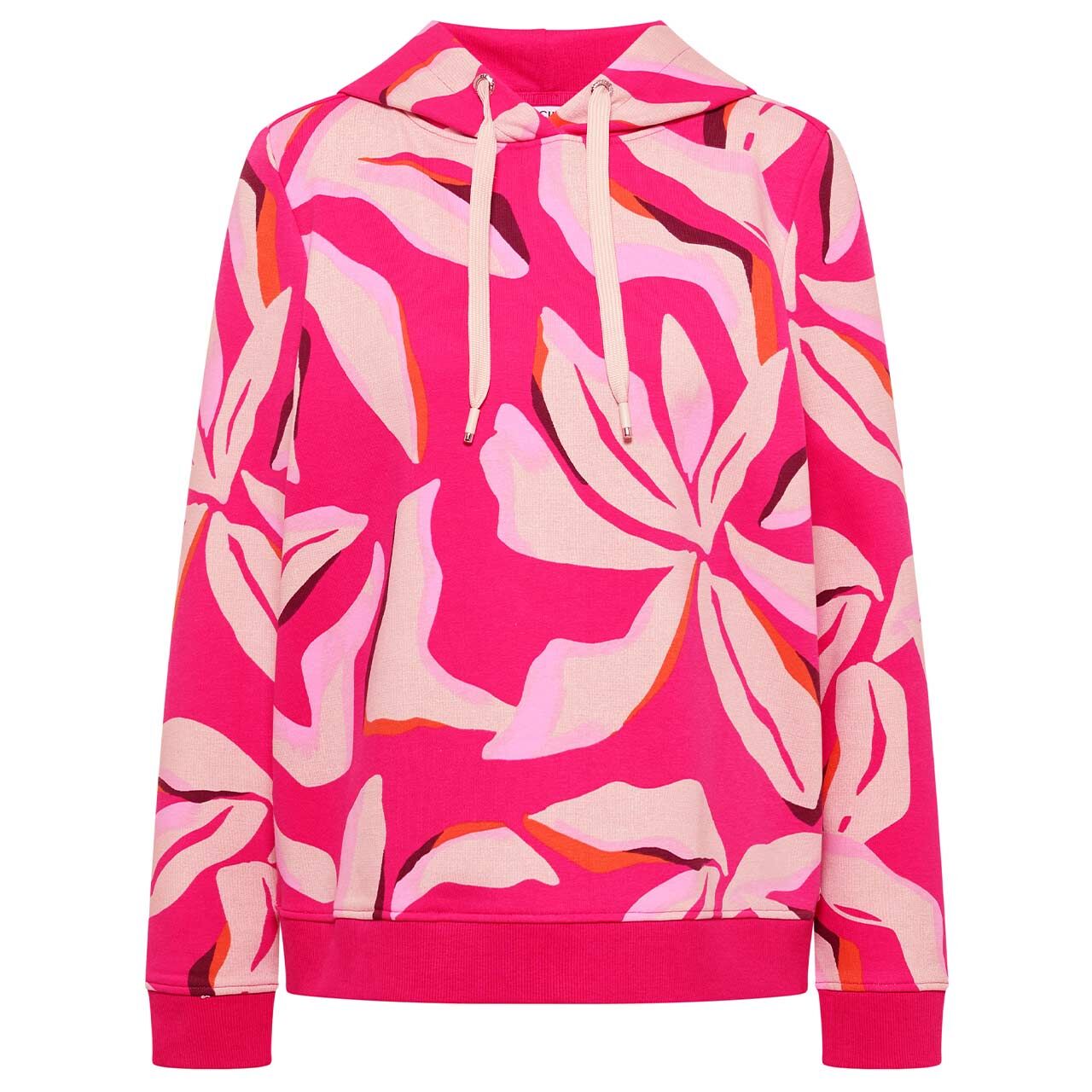 Cecil Damen Hoodie Sweatshirt Allover beetroot pink