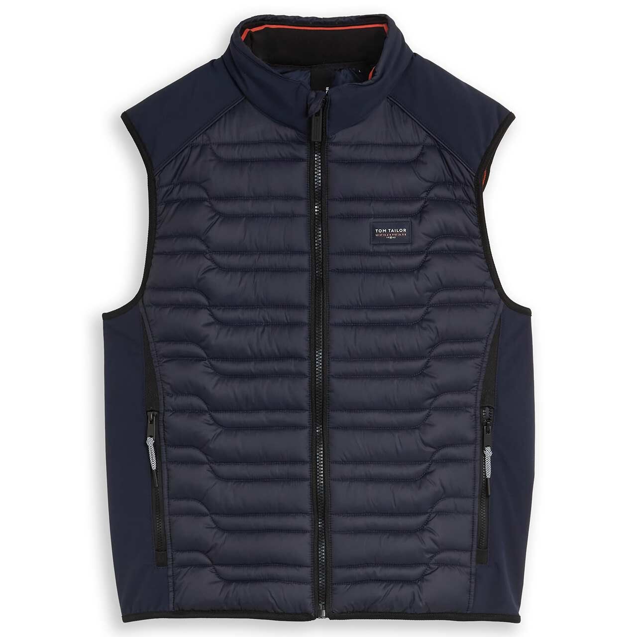 Tom Tailor Herren Weste Hybrid Vest dark sky captain blue