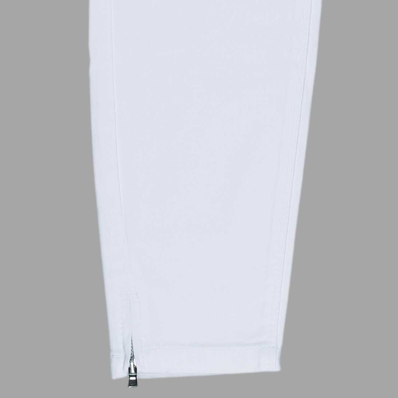 Damen Baumwollhose Italy V 7/8 Stretch Twill von Buena Vista in Weiß, Detailansicht Saum