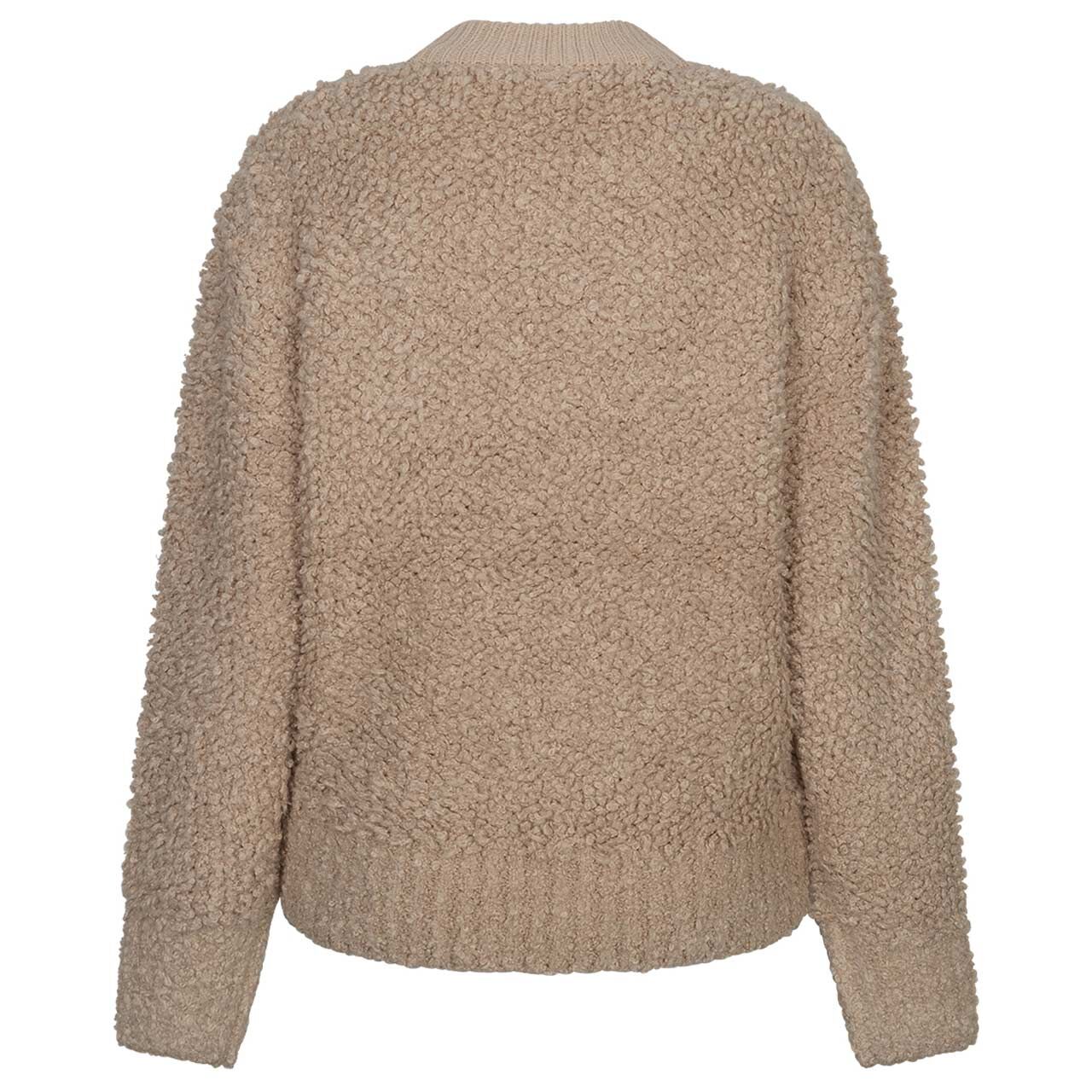 Damen Jacke Bomber Knit Boucle von Red Button in Beige, Rückansicht