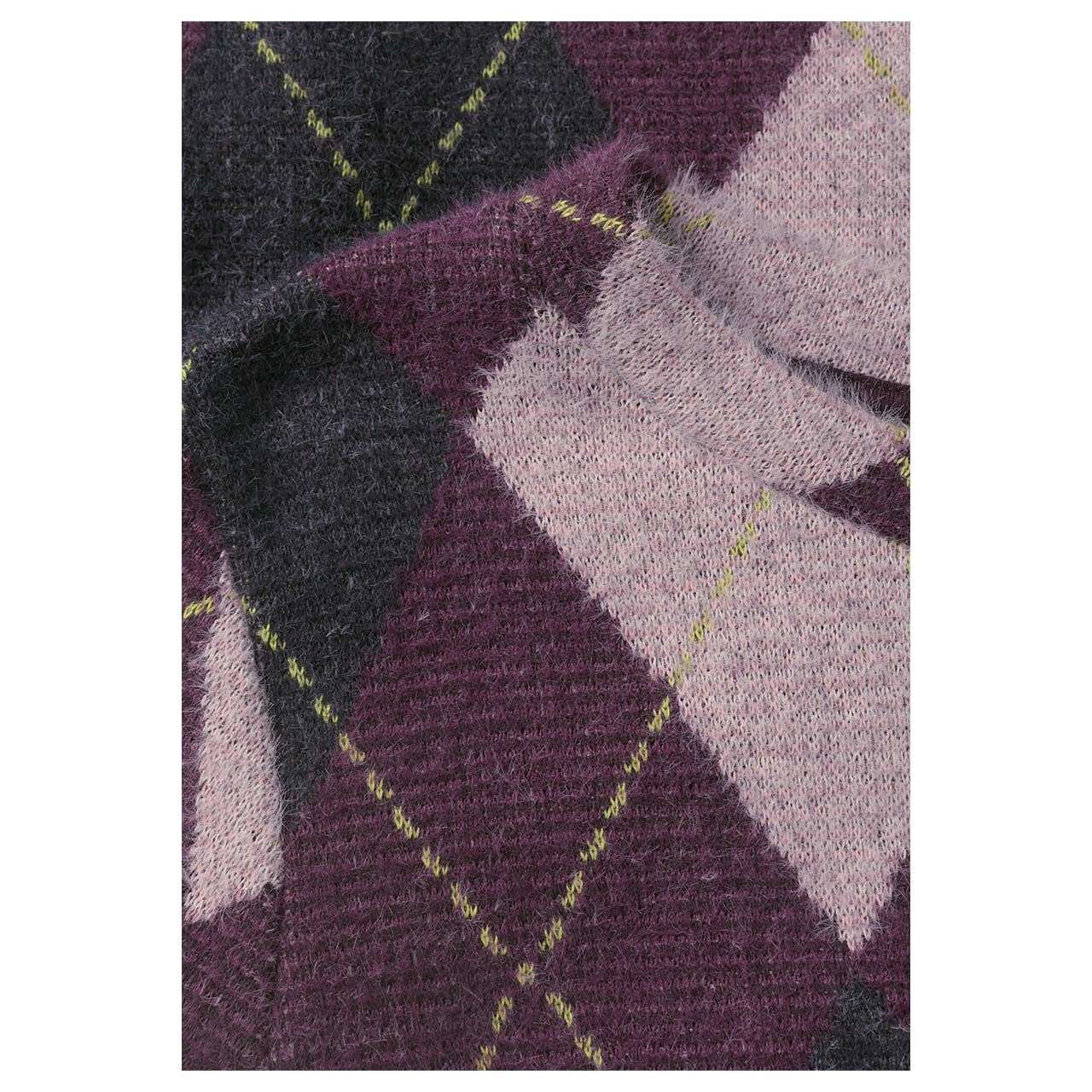 Street One Damen 3/4 Arm Pullover Modern Fluffy Dessin berry plum