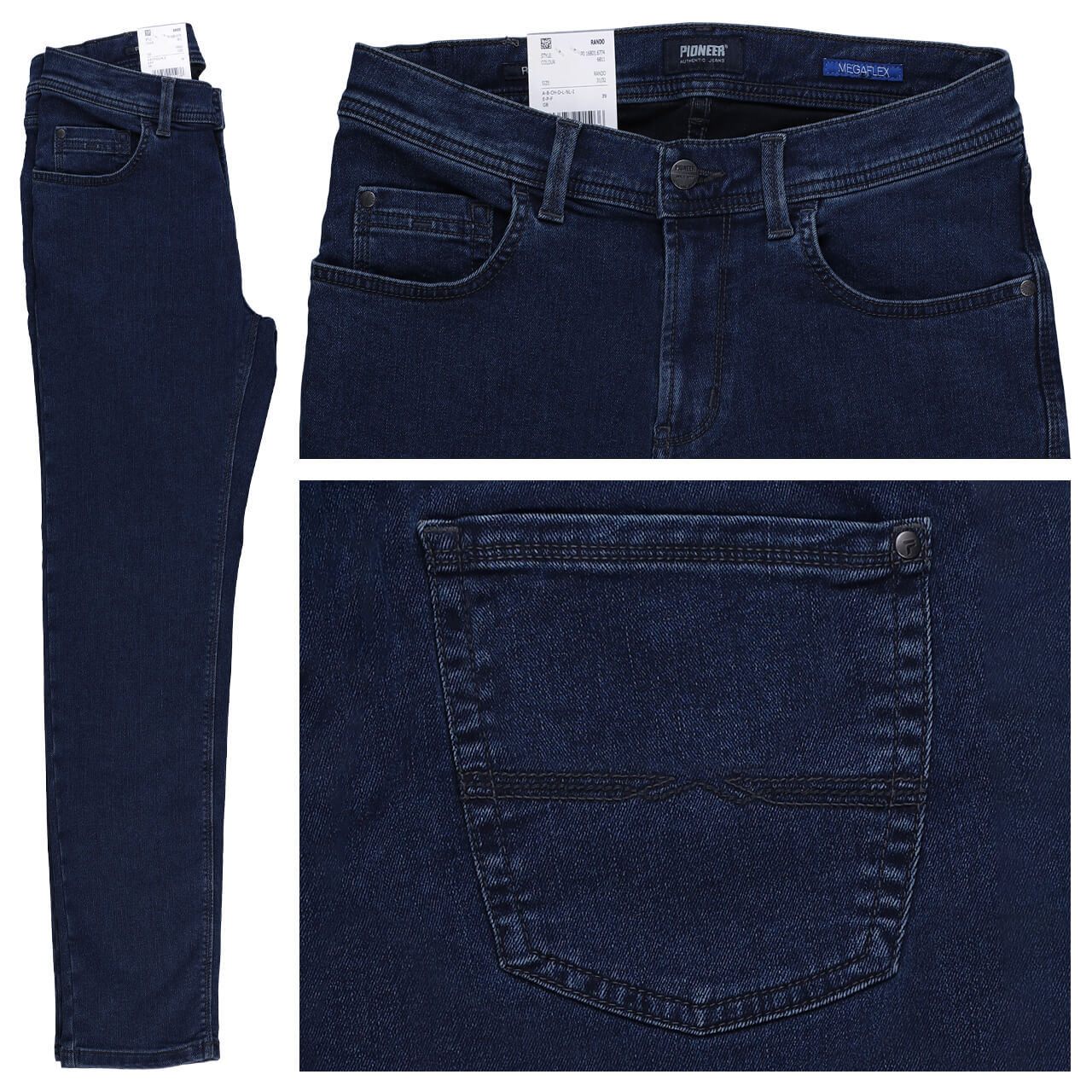 Pioneer Rando Jeans Megaflex dark blue stonewash thermo