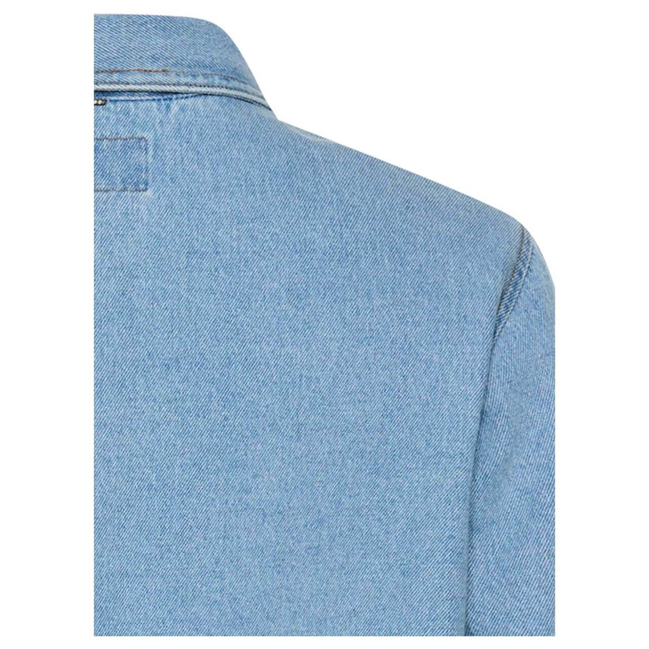 Damen Hemdjacke von Camel active in Hellblau angewaschen, detaillierte Rückansicht