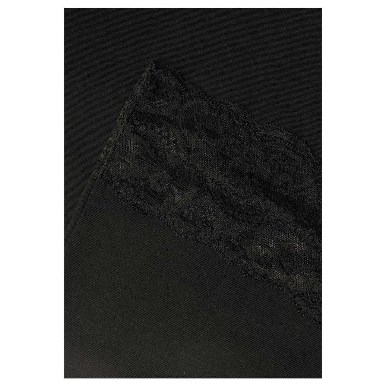 Street One Damen Top Basic Lace Cuff black