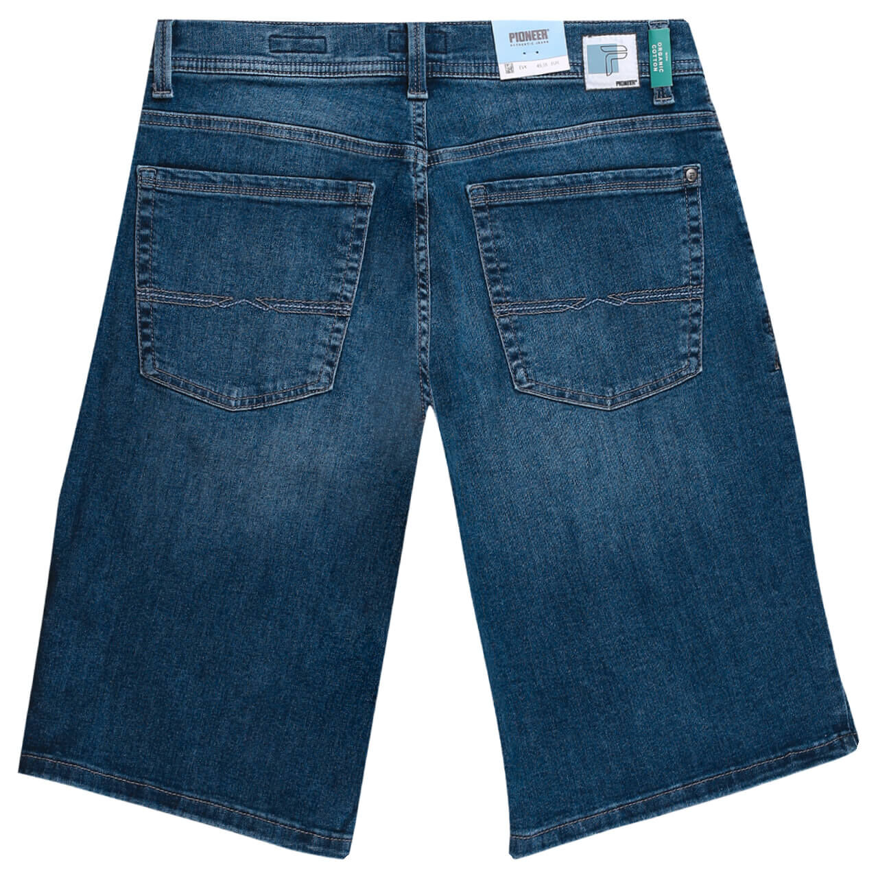 Pioneer Jeans Finn Megaflex Bermuda für Herren in Blau angewaschen, FarbNr.: 6832