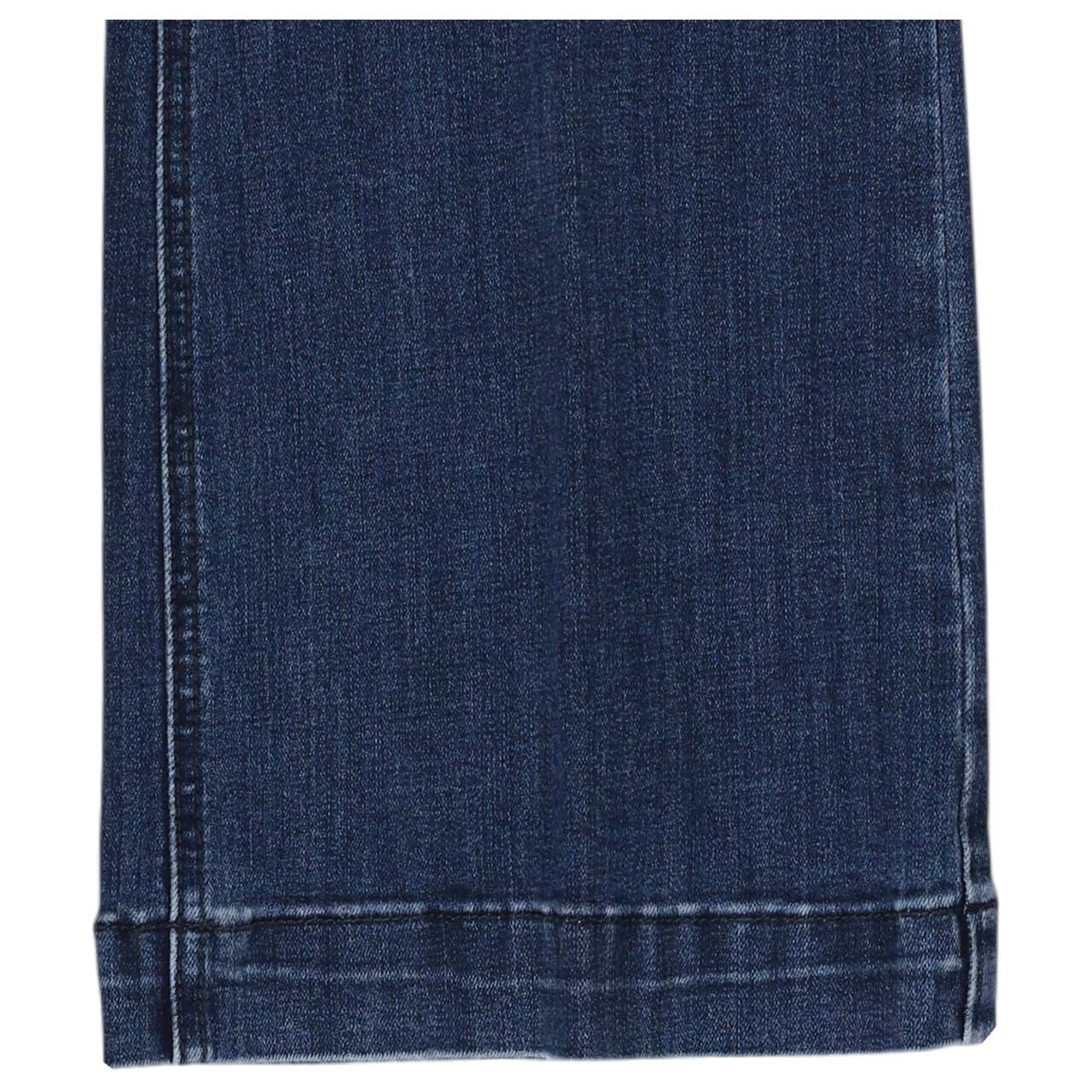 Damenjeans Rainbow von Senoritas ICON in Blau verwaschen, Detailansicht Saum