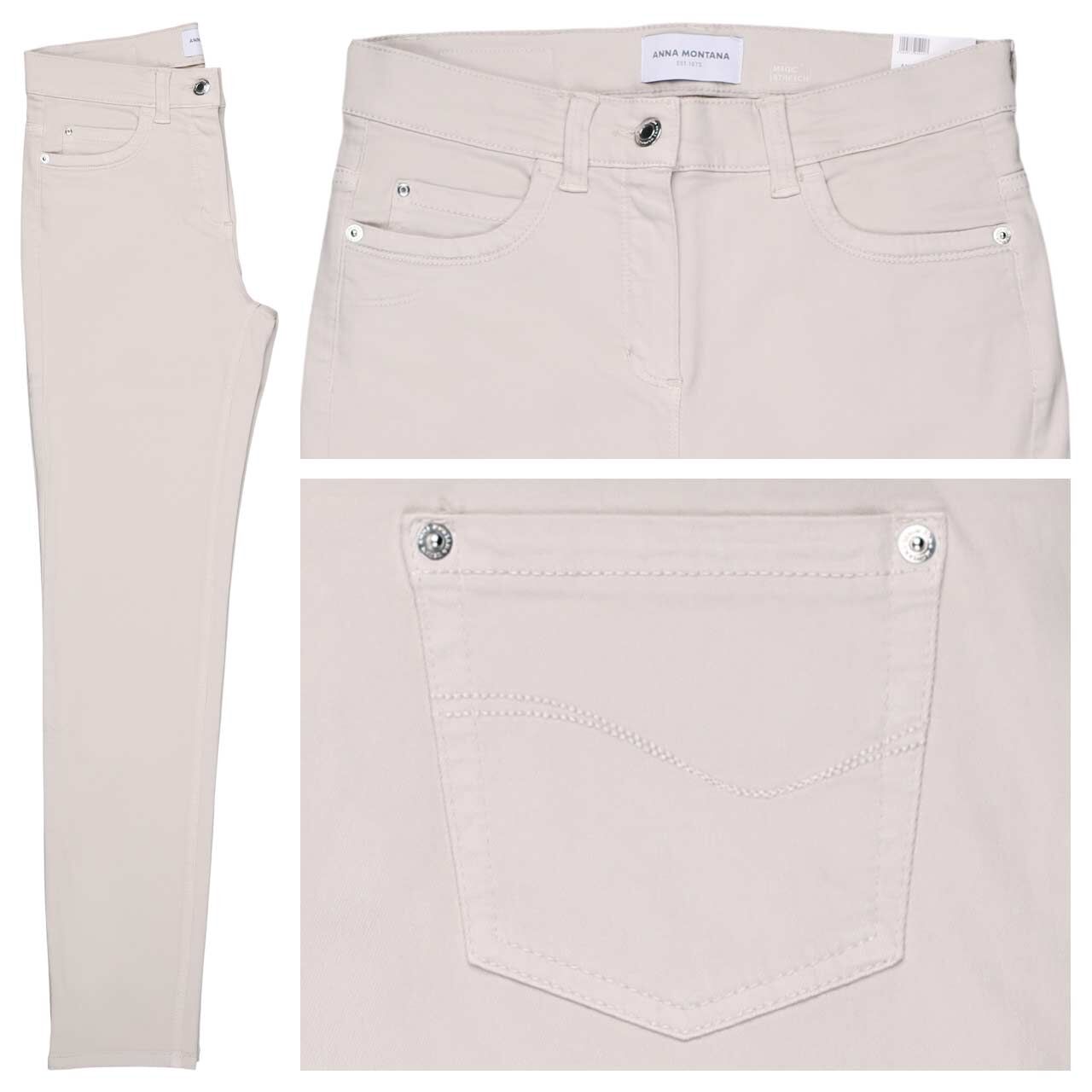 Anna Montana Angelika Röhre Jeans linen