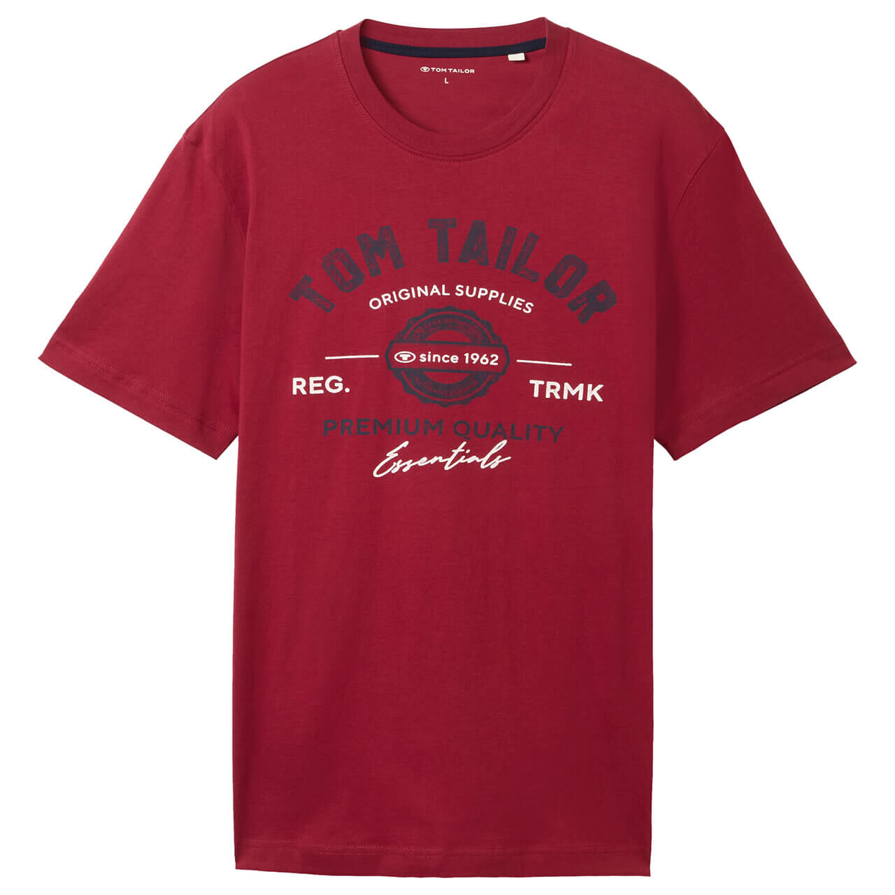Tom Tailor Herren T-Shirt deep red essentials