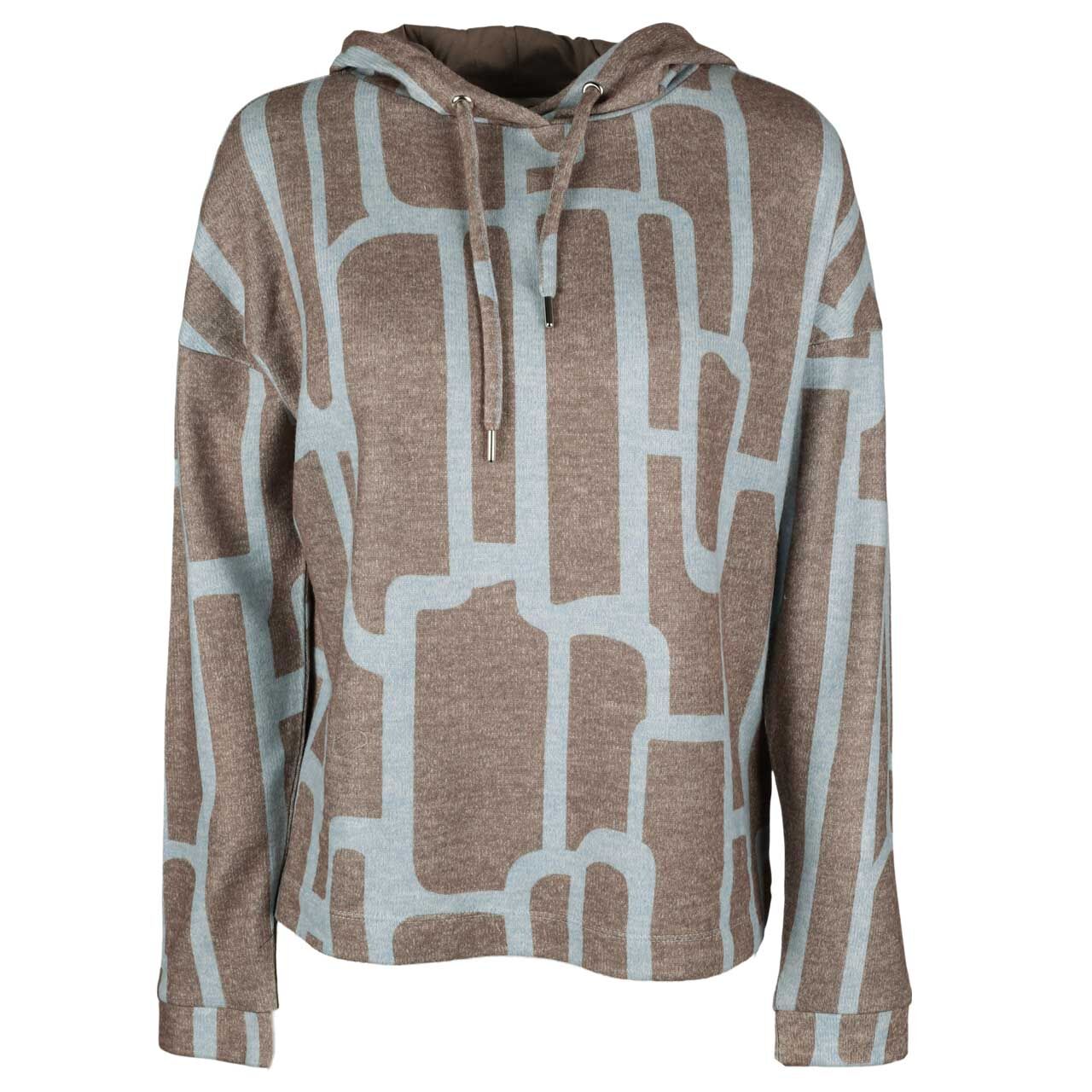 Street One Damen Hoodie Sweatshirt Cosy Printed frosted blue