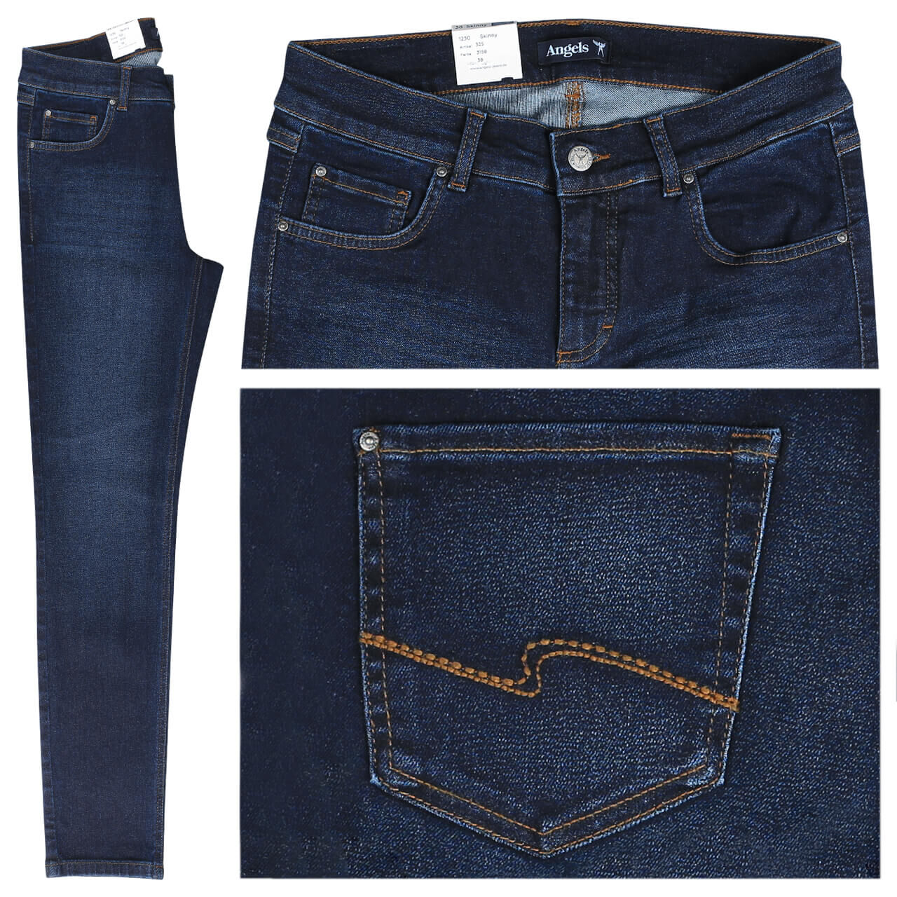 angels-jeans-skinny-dark-stone-blue-3158 Angels Jeans Skinny für Damen in Dunkelblau, FarbNr.: 3158