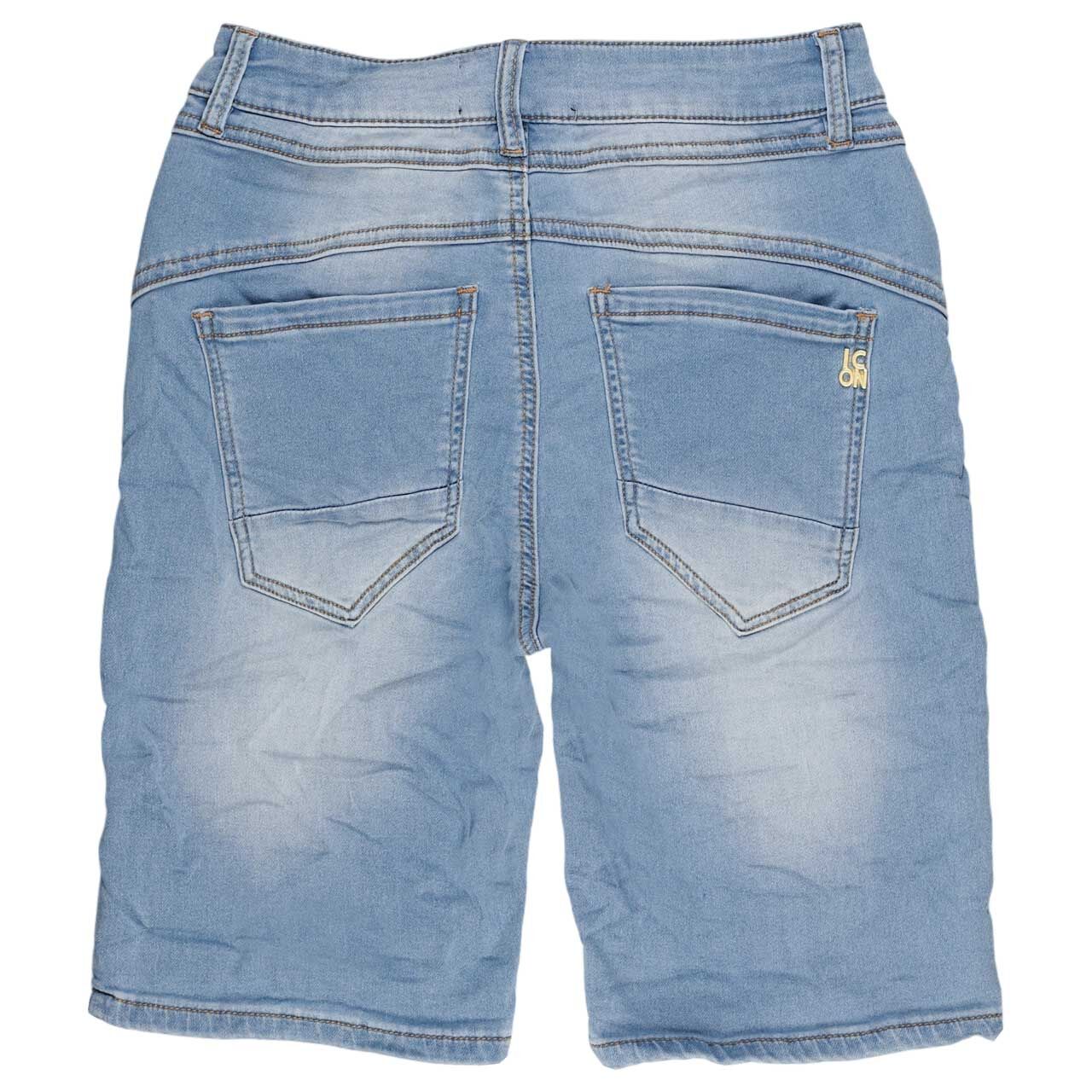 Rückansicht der Jeans Shorts California Sunrise von Senoritas Icon in Hellblau angewaschen