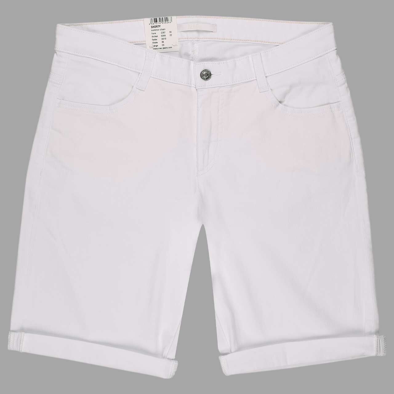 Damen Jeans Shorty von MAC in Weiß, Vorderansicht