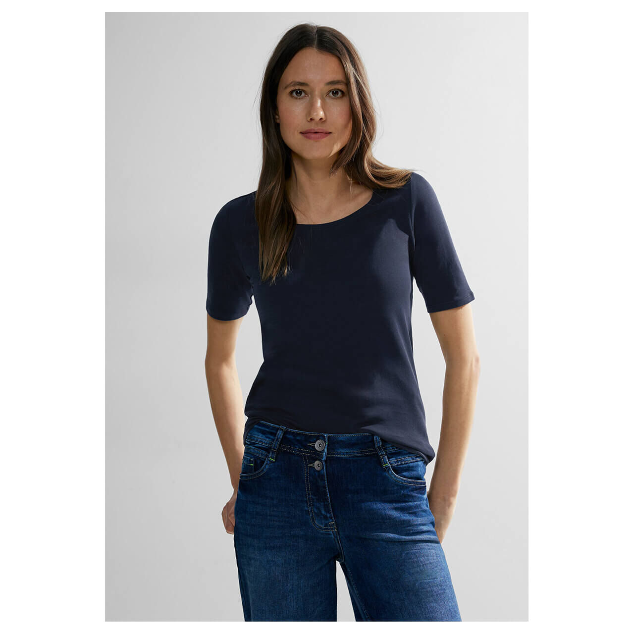 Cecil Damen T-Shirt Lena universal blue