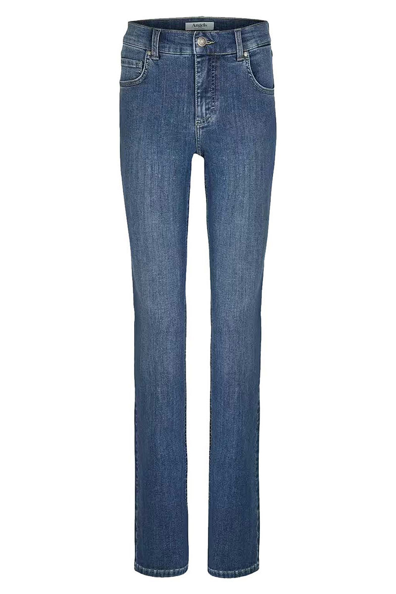 Vorderansicht der Angels Leni Damenjeans in Blau