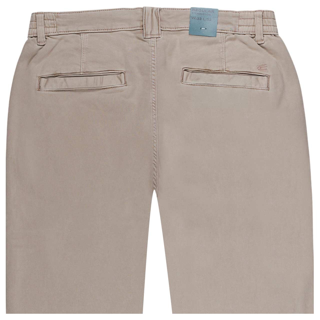 Herren Chino Baumwollhose Houston fleXXX von Camel active in Beige, detaillierte Rückansicht