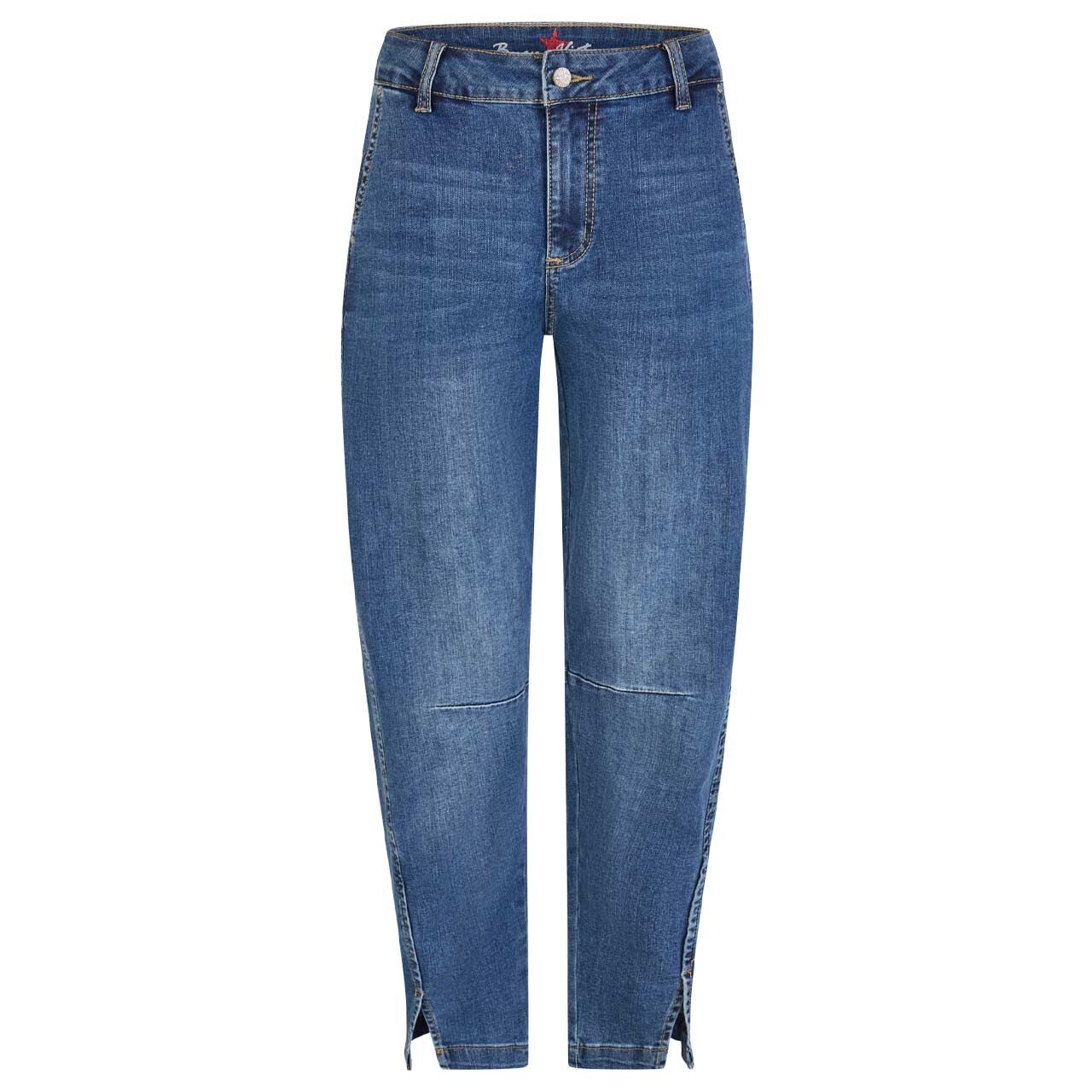 Damenjeans Barrel-T 7/8 Stretch Denim von Buena Vista in Blau verwaschen, Vorderansicht