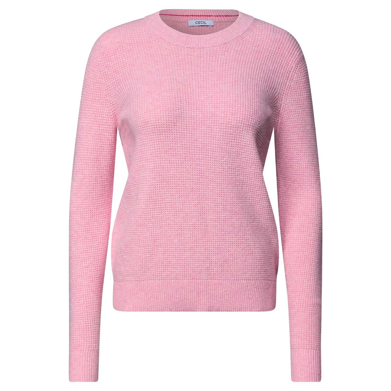 Cecil Damen Pullover Structured Cosy Sweater mellow rose melange