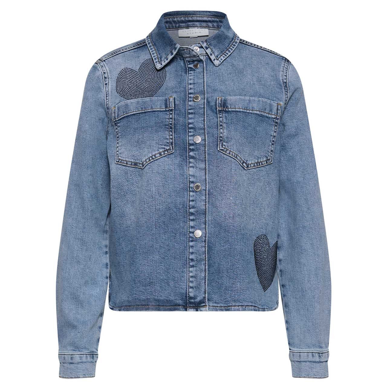 Street One Studio Damen Jeansjacke Style mid blue washed