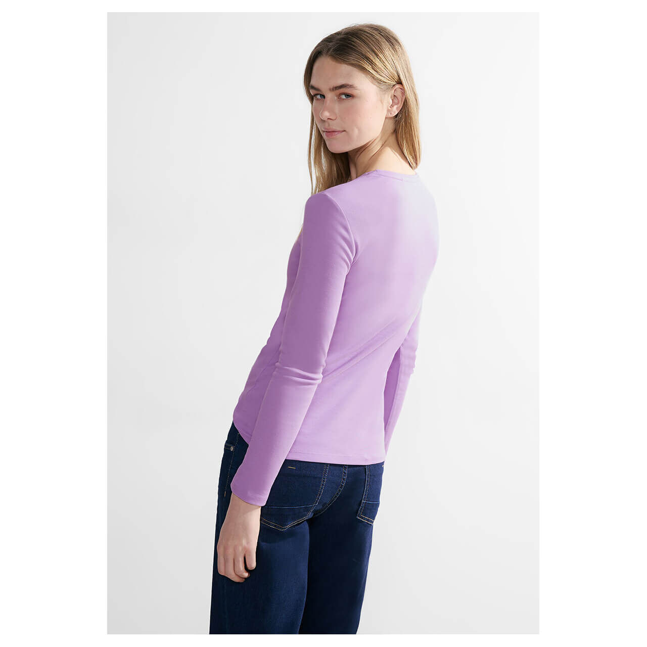 Cecil Damen Langarm Shirt Pia sporty lilac