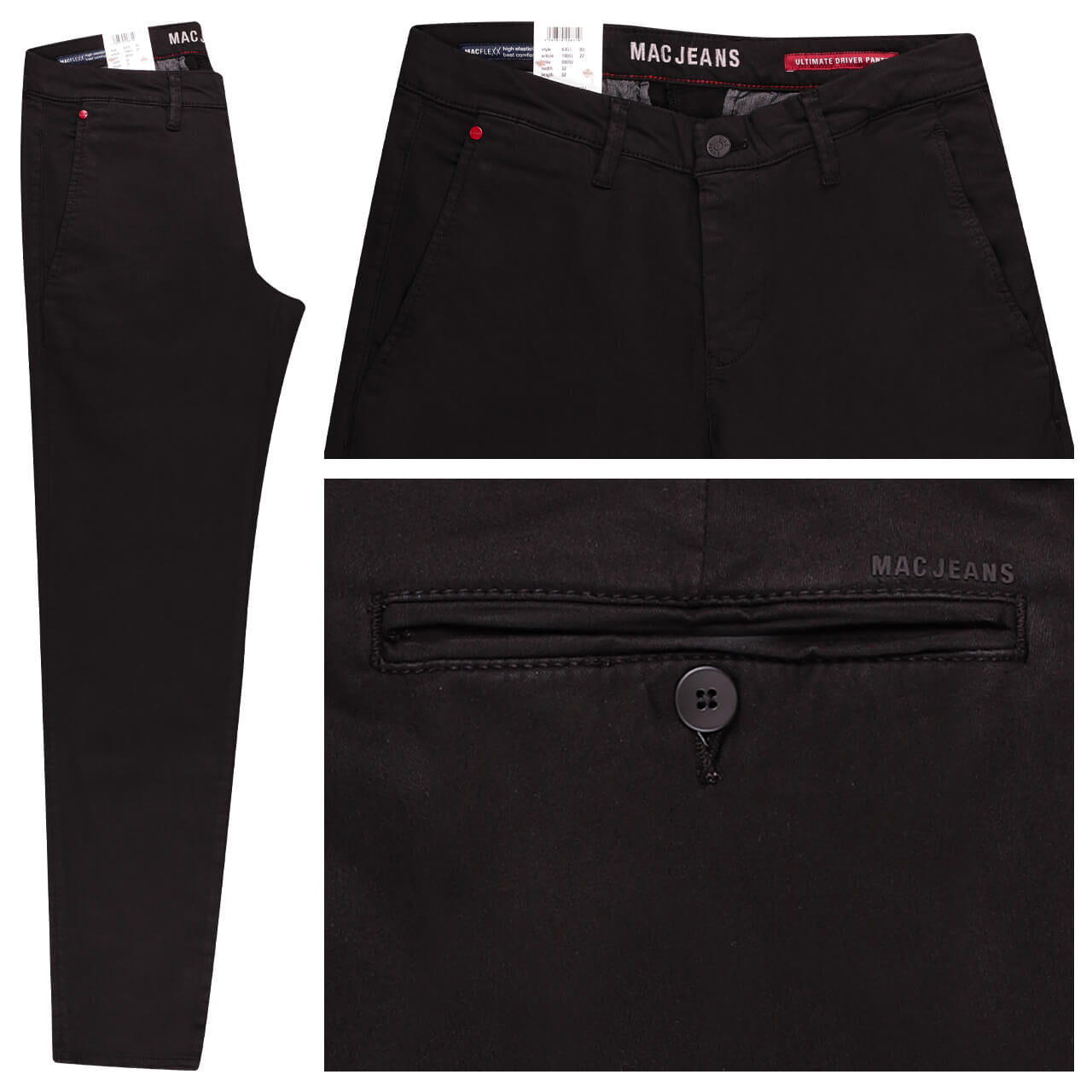 MAC Flexx Driver Pants Chino Baumwollhose black MAC Flexx Driver Pants Chino Baumwollhose black
