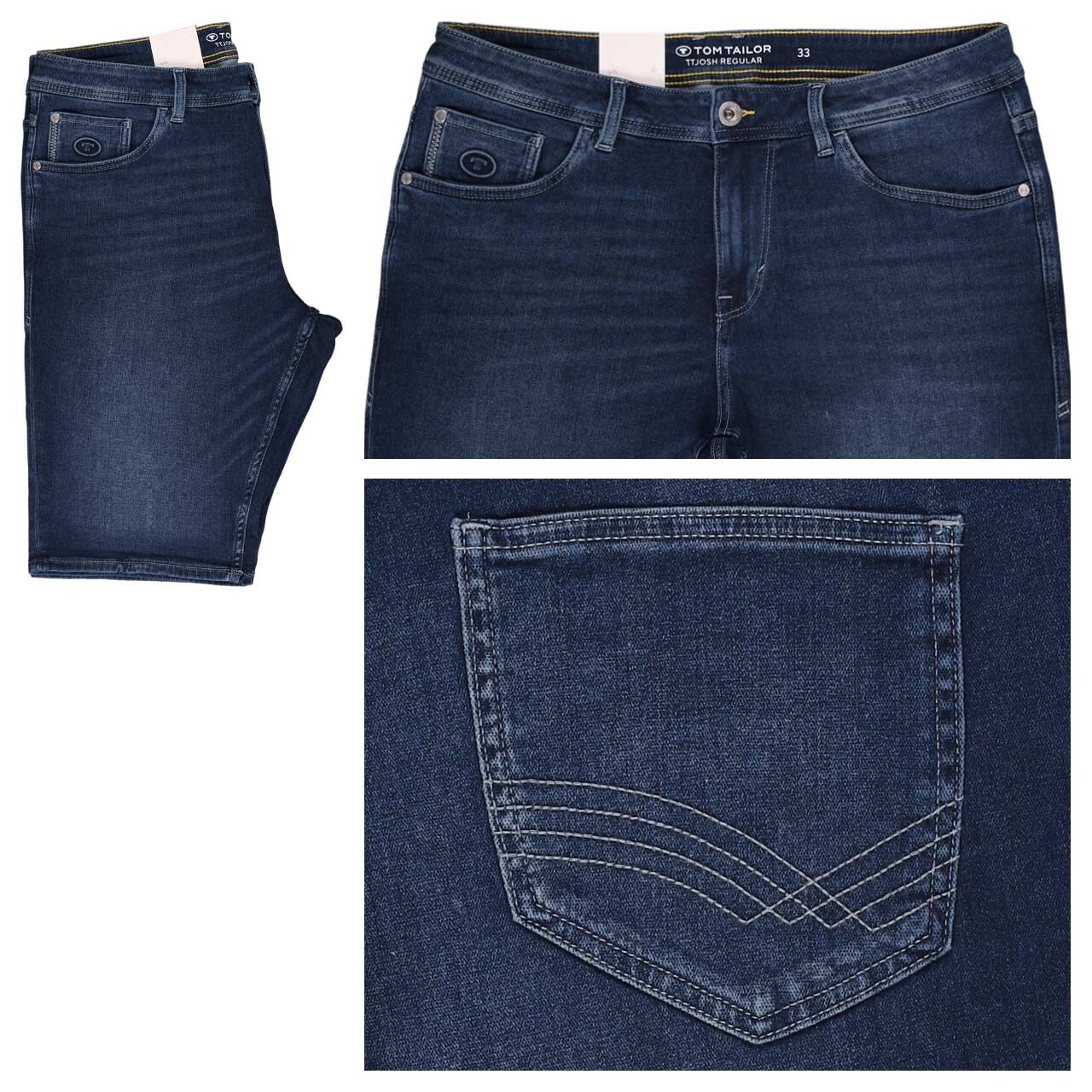 Tom Tailor Josh Jeans Bermuda used blue denim
