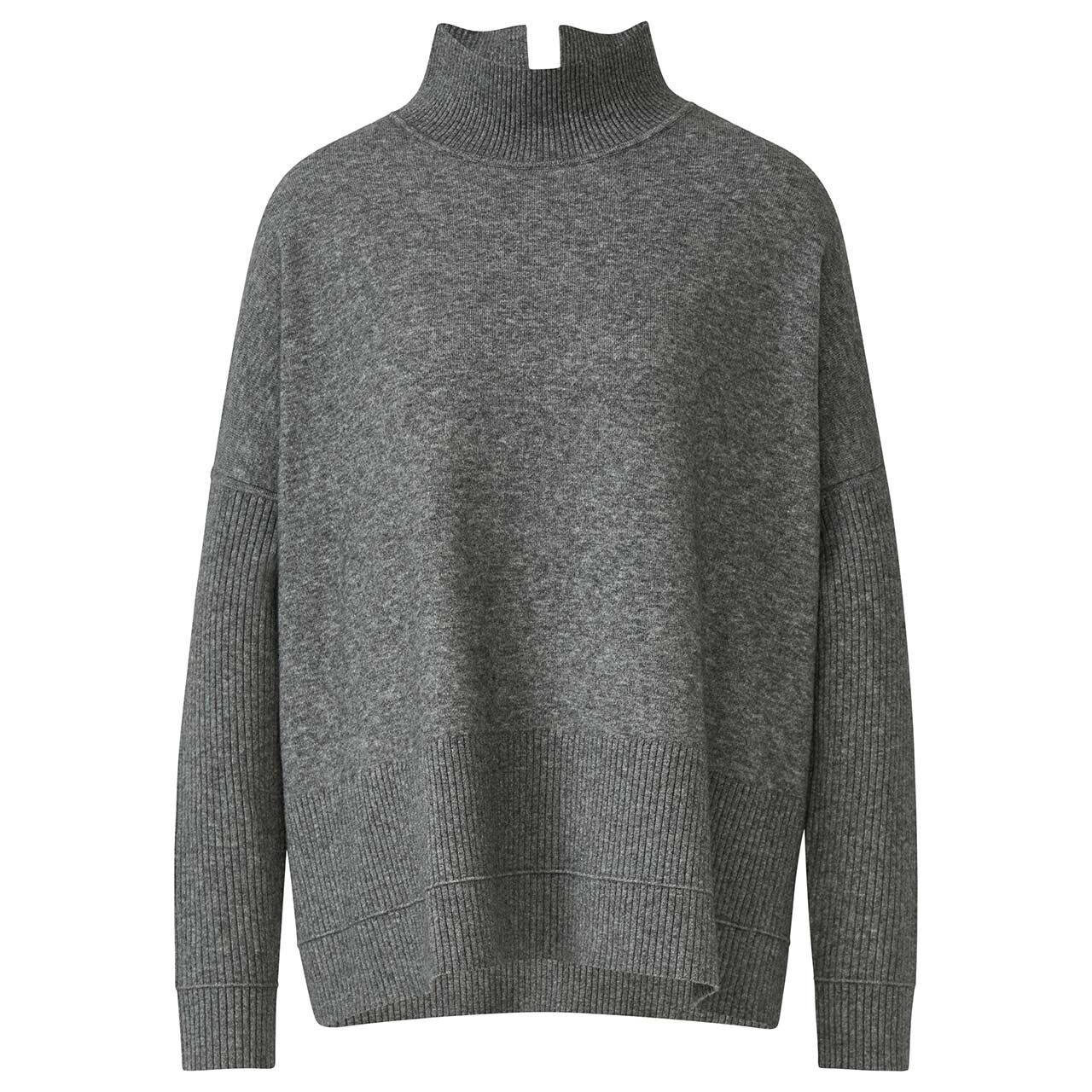 Comma Damen Pullover mid grey melange