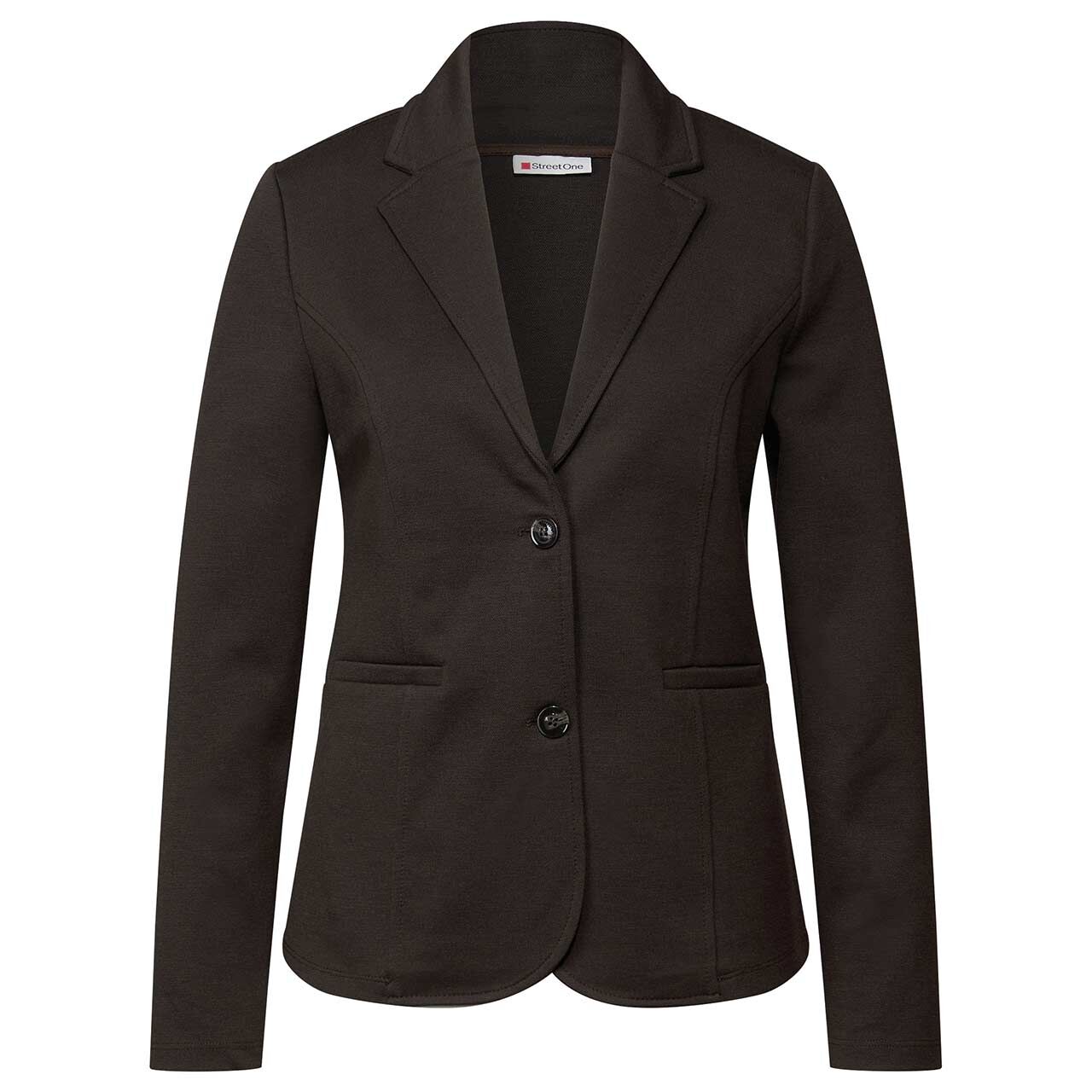 Street One Damen Blazer Basic deep roast brown melange