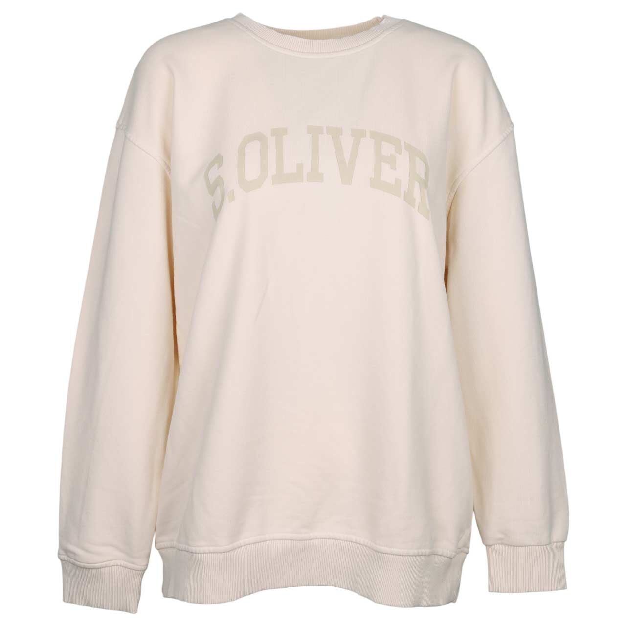 s.Oliver Damen Sweatshirt almond white print
