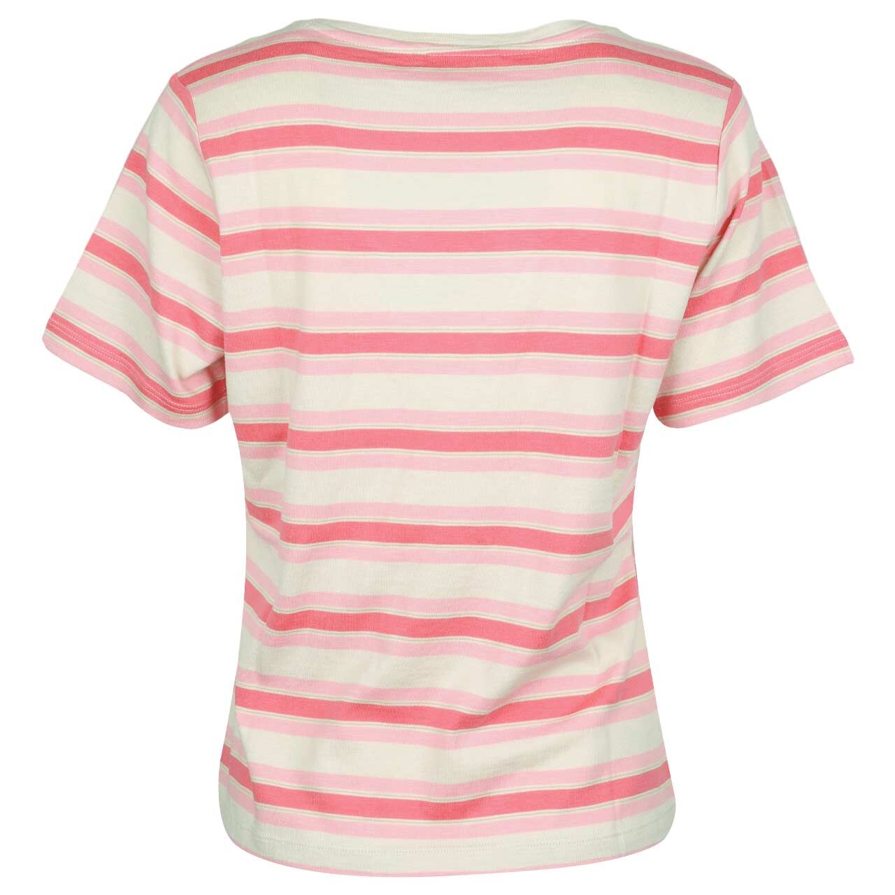 Damen T-Shirt von Comma in Rosa gestreift, Rückansicht