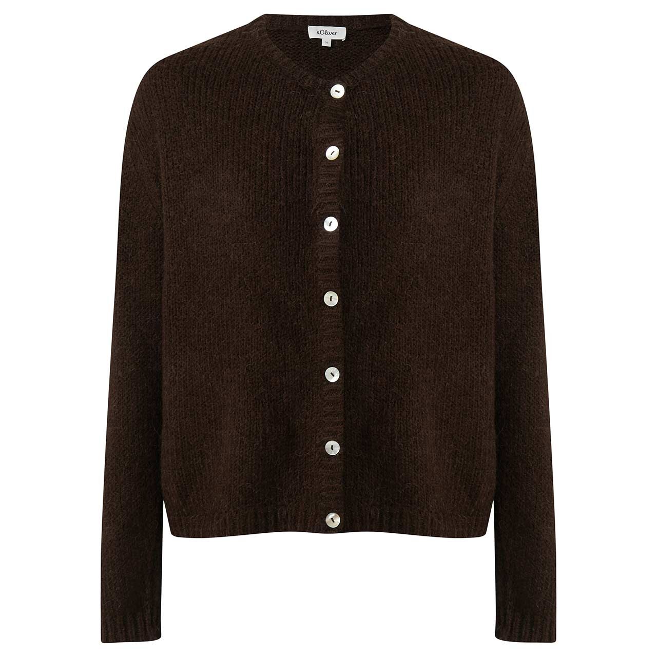 s.Oliver Damen Strickjacke coffee brown