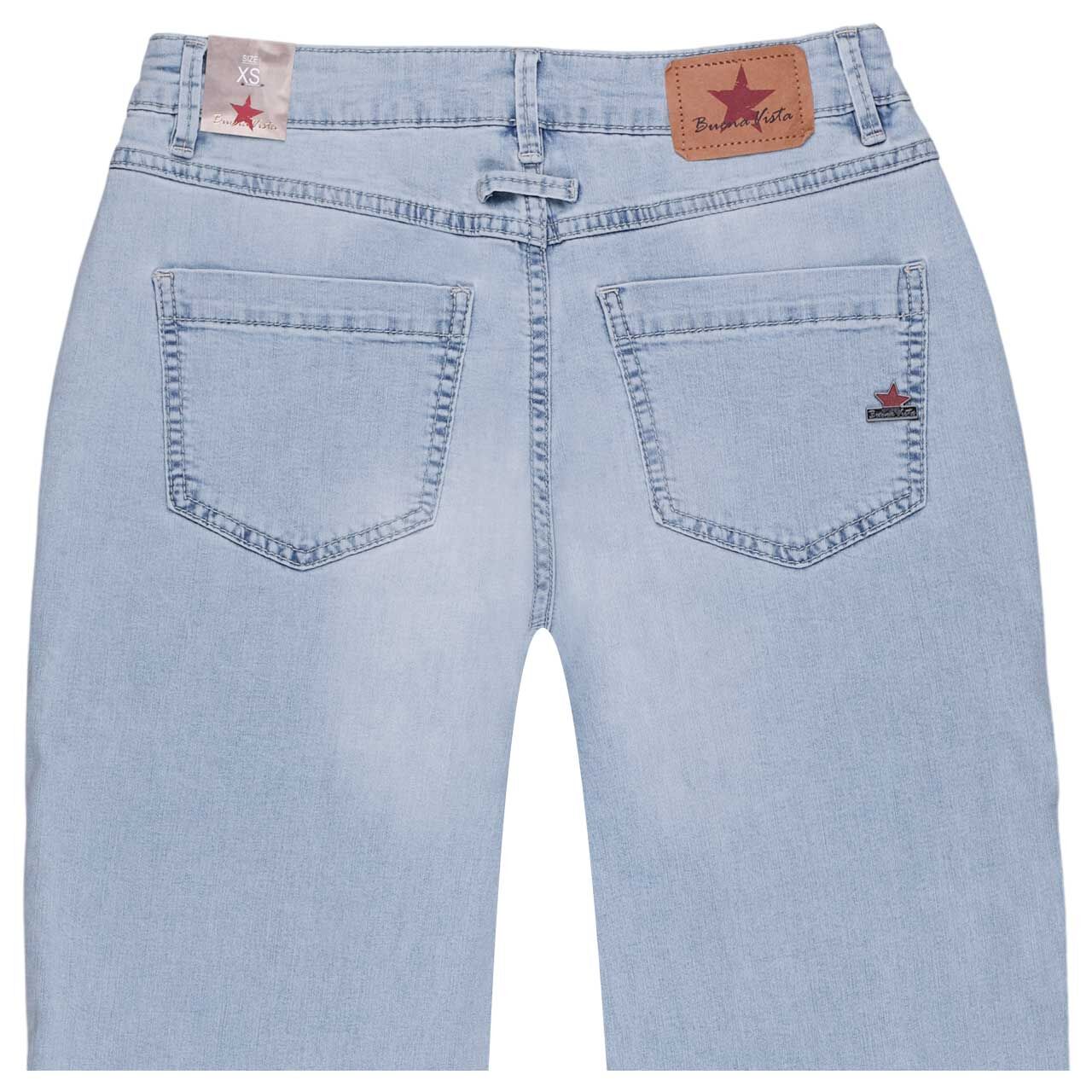 Damen Ankle Jeans Carrot-P Cropped Air Denim von Buena Vista in Hellblau verwaschen, detaillierte Rückansicht