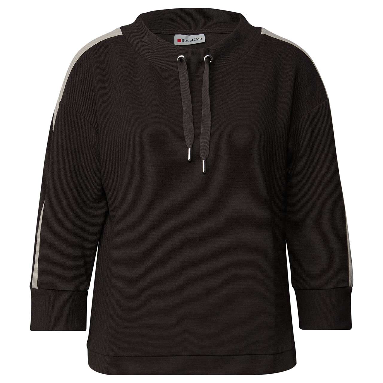Street One Damen 3/4 Arm Shirt Ottoman Kick deep roast brown Street One Damen 3/4 Arm Shirt Ottoman Kick deep roast brown