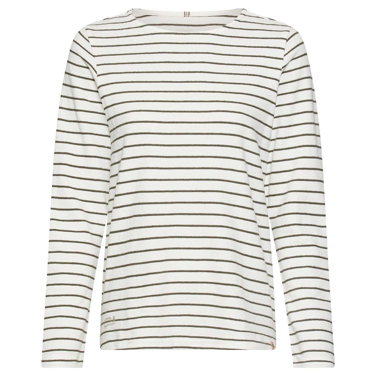 Camel active Damen Langarm Shirt dark olive stripes
