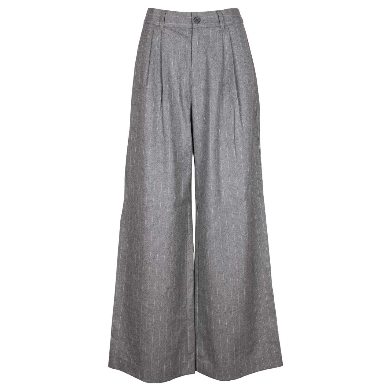 s.Oliver Damen Wideleg Hose stone grey stripe