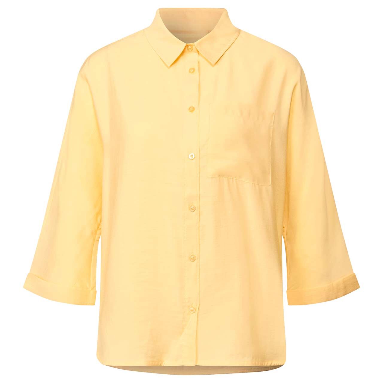 Street One Damen 3/4 Arm Bluse Shirtcollar buttercream yellow Street One Damen 3/4 Arm Bluse Shirtcollar buttercream yellow