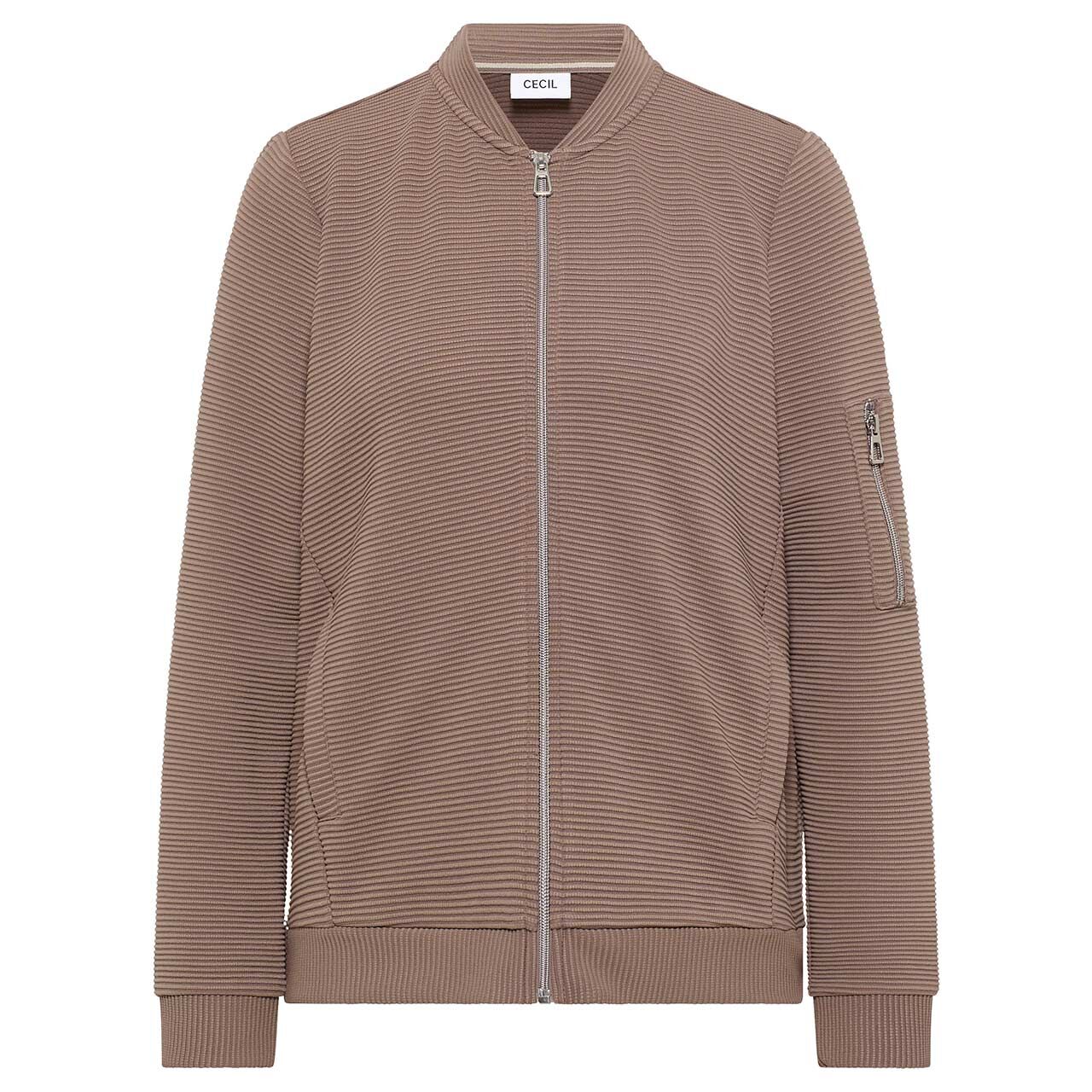 Cecil Damen Sweatjacke Ottoman cocoa taupe