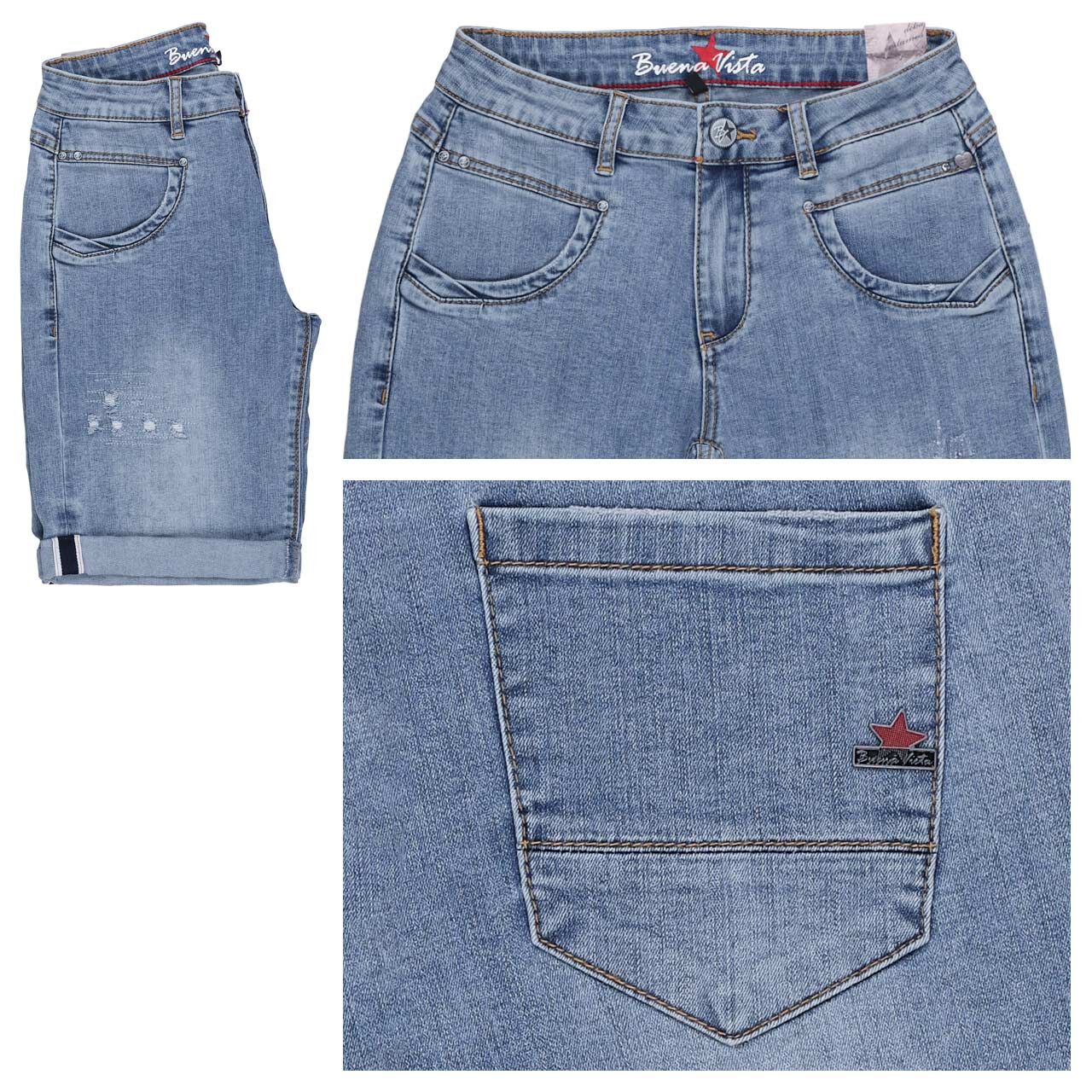 Buena Vista Anna C-Short Stretch Denim Jeans repair denim