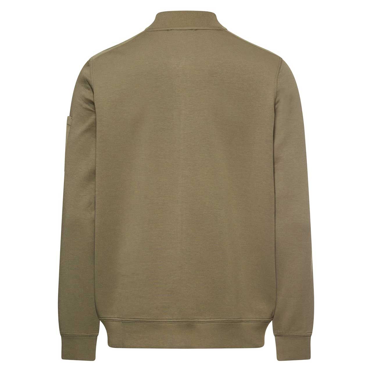 Herren Sweatjacke von Camel active in  Olivgrün, Rückansicht