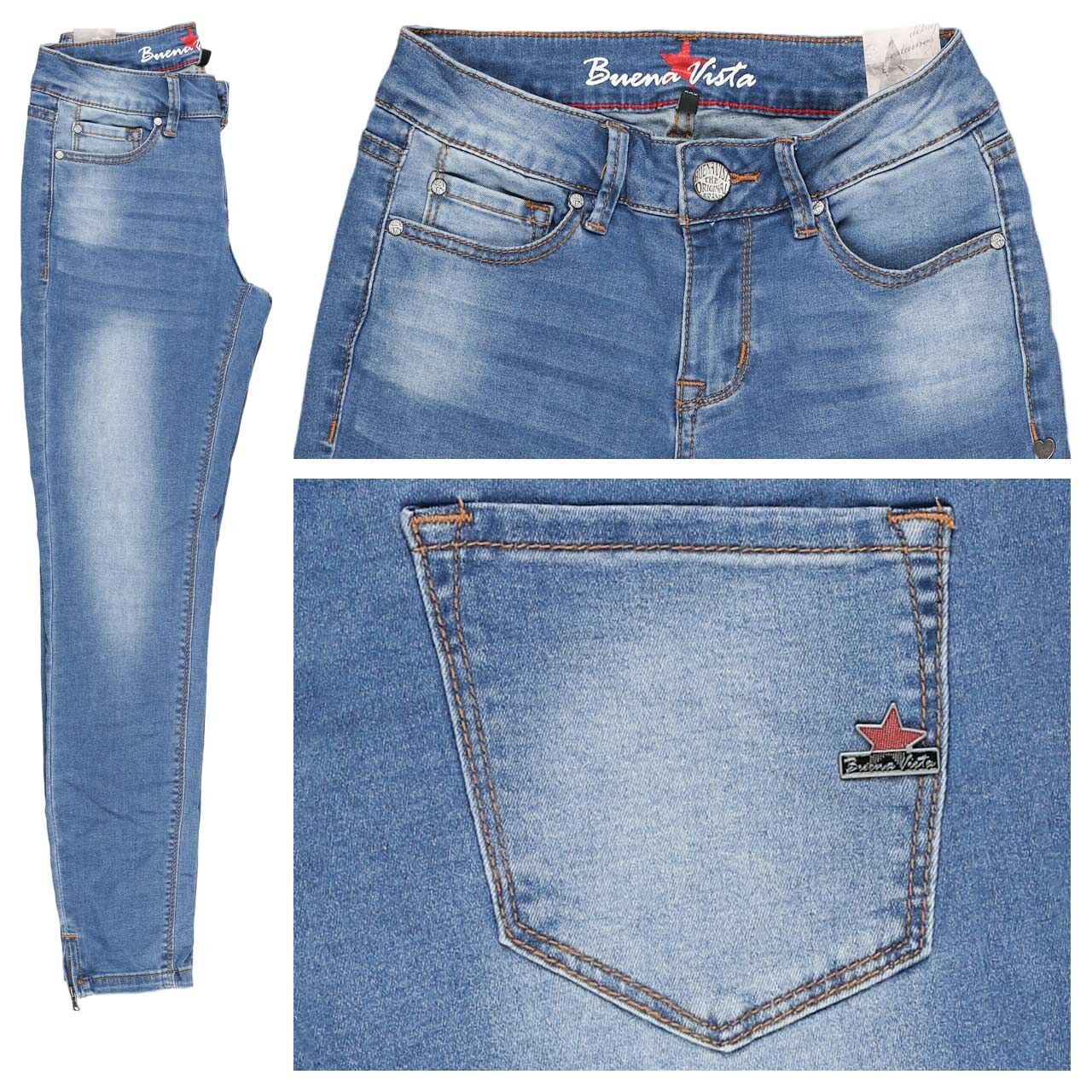 Buena Vista Jeans Italy V 7/8 Cozy Denim middle blue Buena Vista Jeans Italy V 7/8 Cozy Denim middle blue