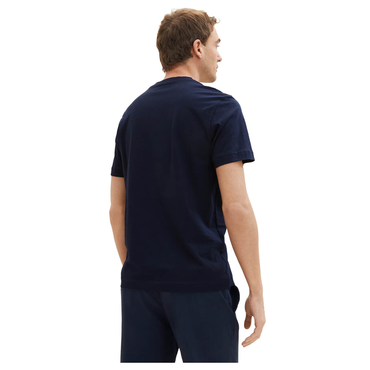 Tom Tailor Herren T-Shirt sky captain blue logo print