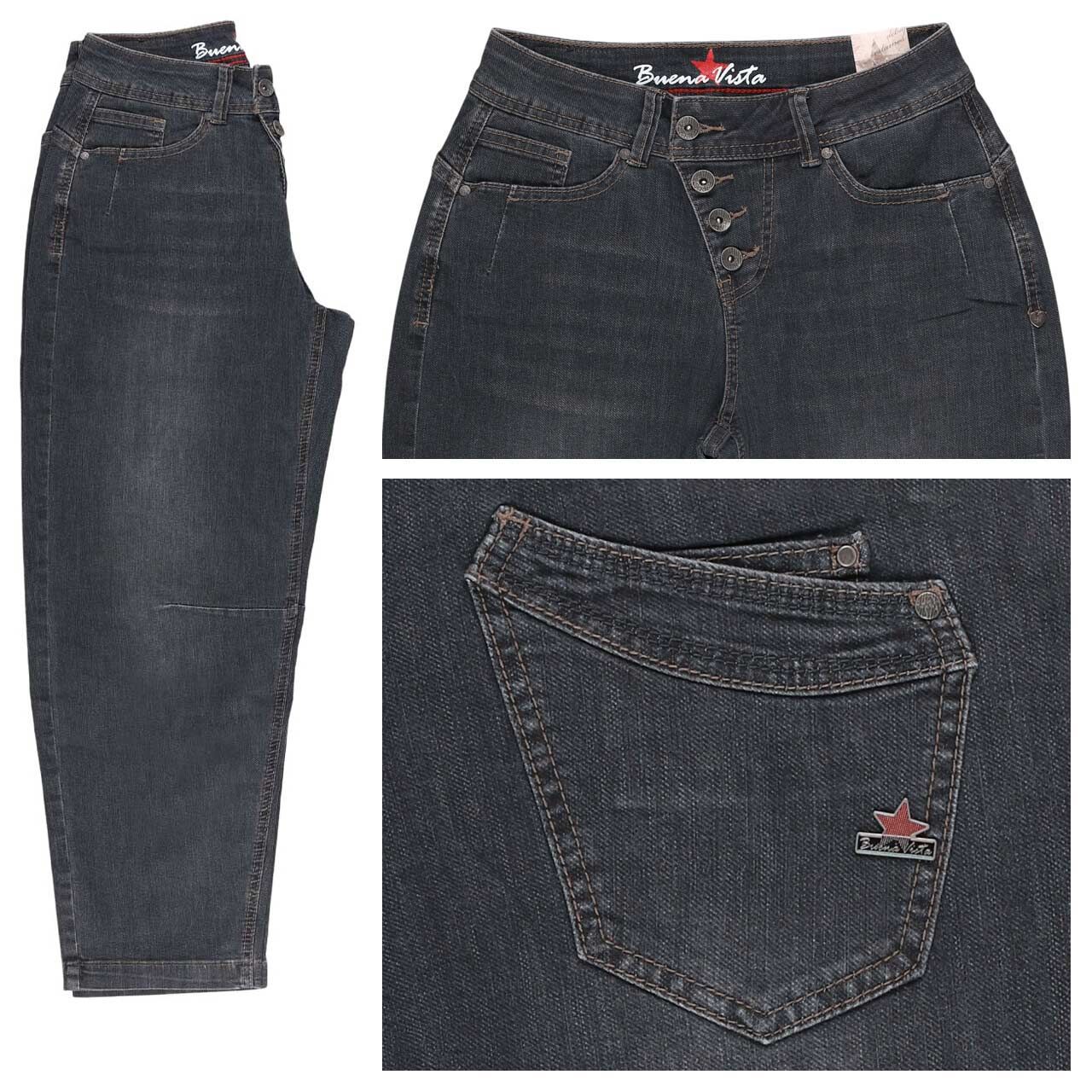 Buena Vista Malibu 7/8 Relaxed Stretch Denim Jeans dark twilight