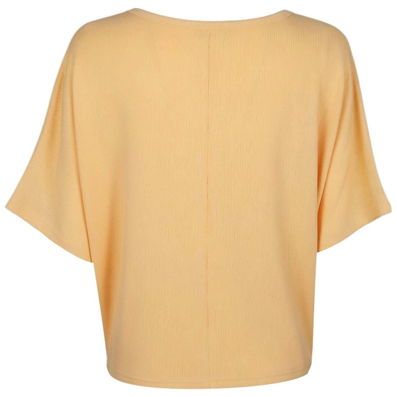 Damen Kurzarm Pullover von 24 Colours in Gelb, Rückansicht