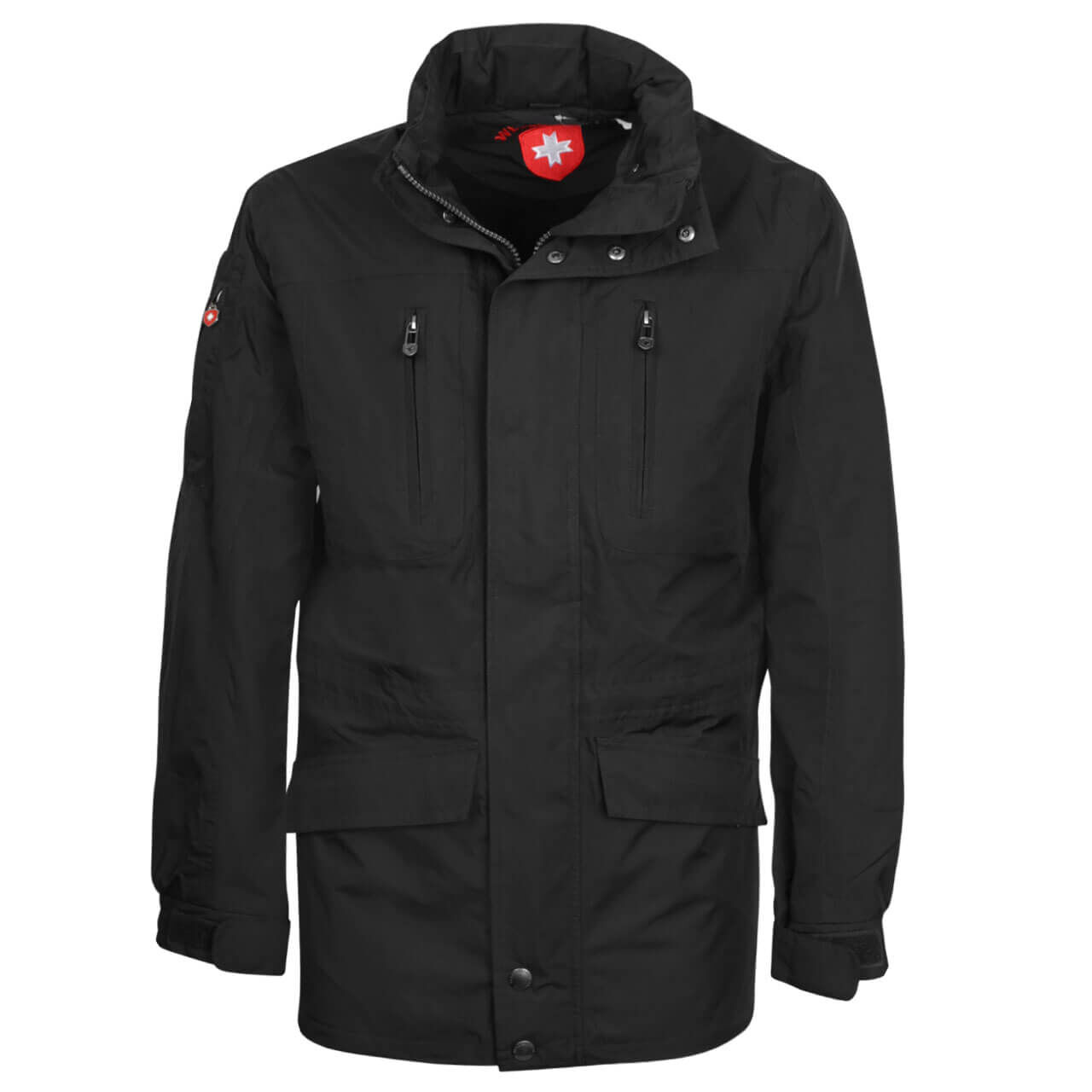 wellesnsteyn-jacke-herren-golfjacke-gj-44-black-vorne Herren Jacke Golfjacke von Wellensteyn in Schwarz