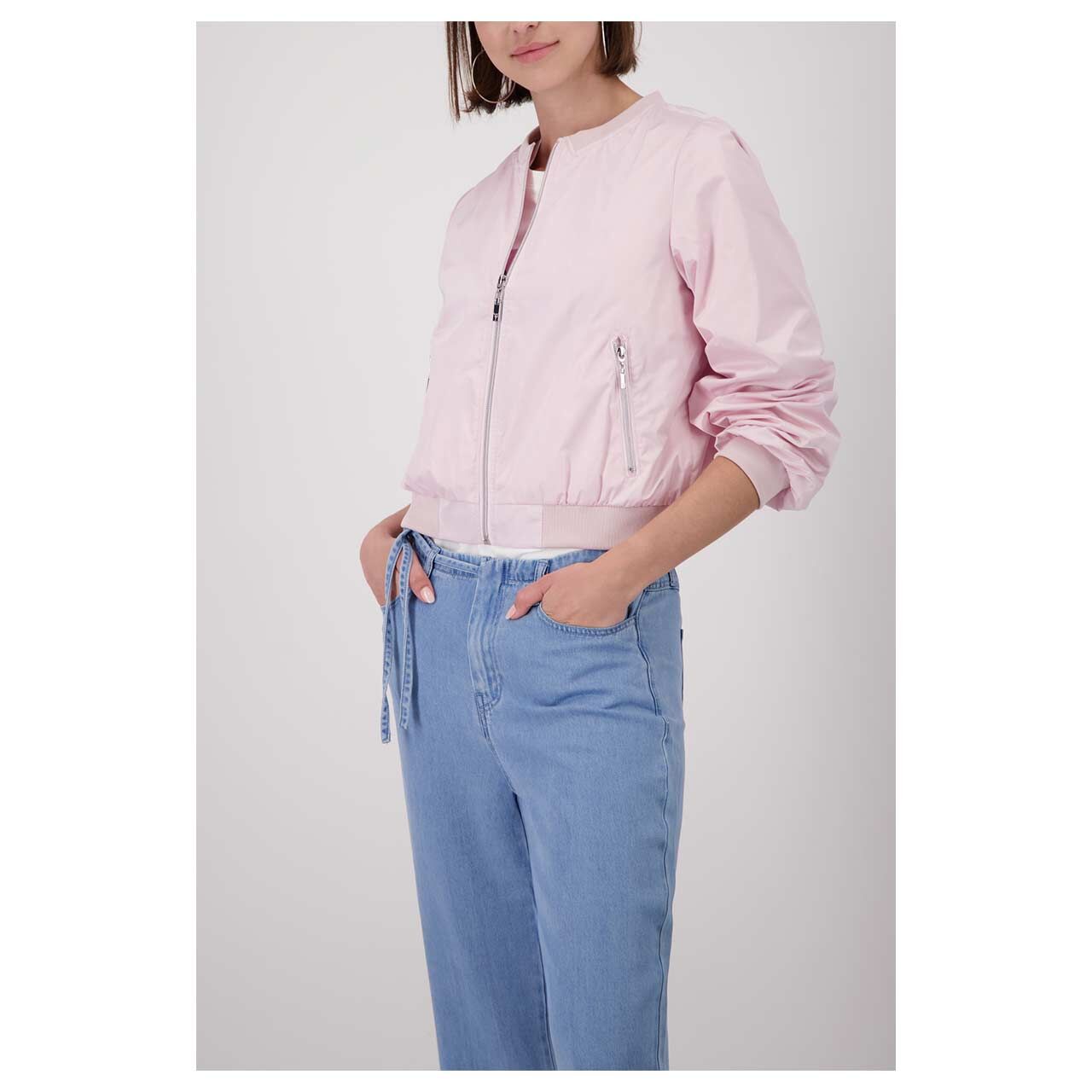 Damen Jacke von Monari in Rosa, Vorderansicht am Model