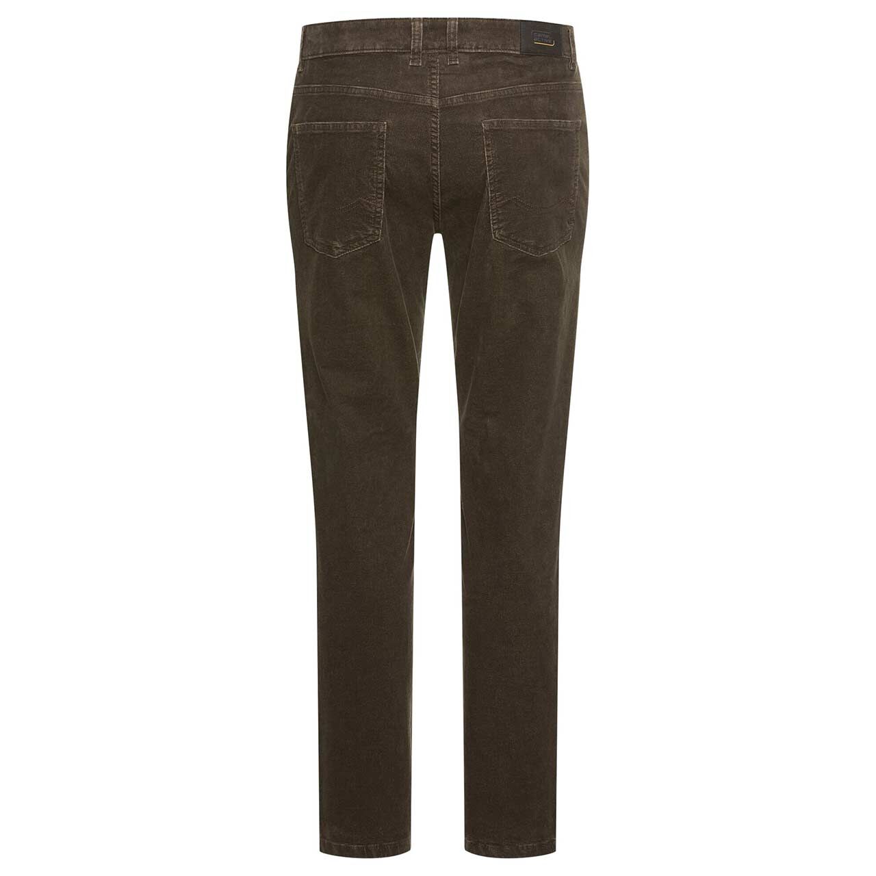 Herren Baumwollhose Houston von Camel active in Dunkelbraun, Rückansicht